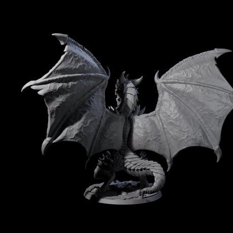 Glistening Adult Dragon Miniature for Dungeons and Dragons, Pathfinder or other TTRPGs