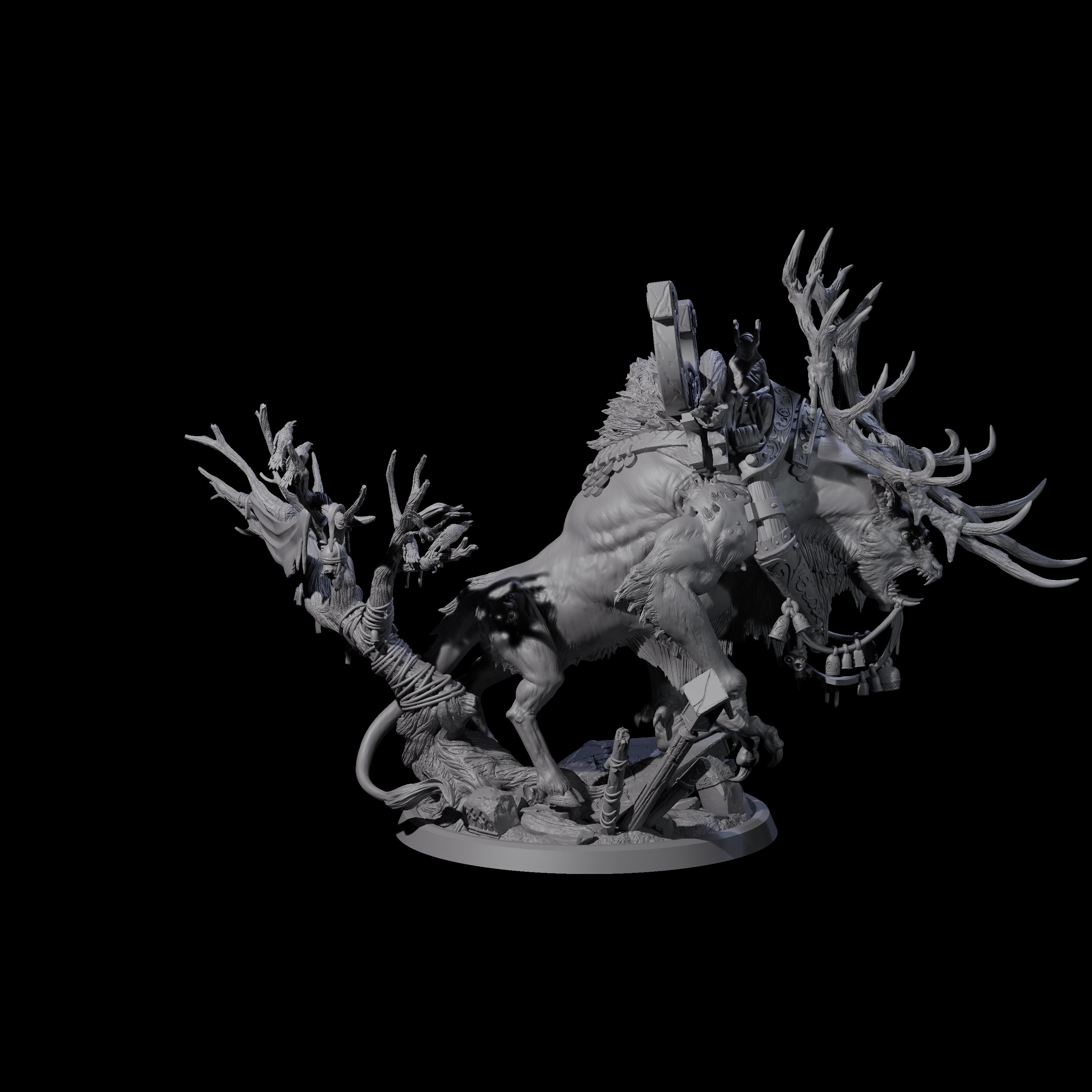 Gloamstag - Fel Beast of the Forest Miniature for Dungeons and Dragons, Pathfinder or other TTRPGs