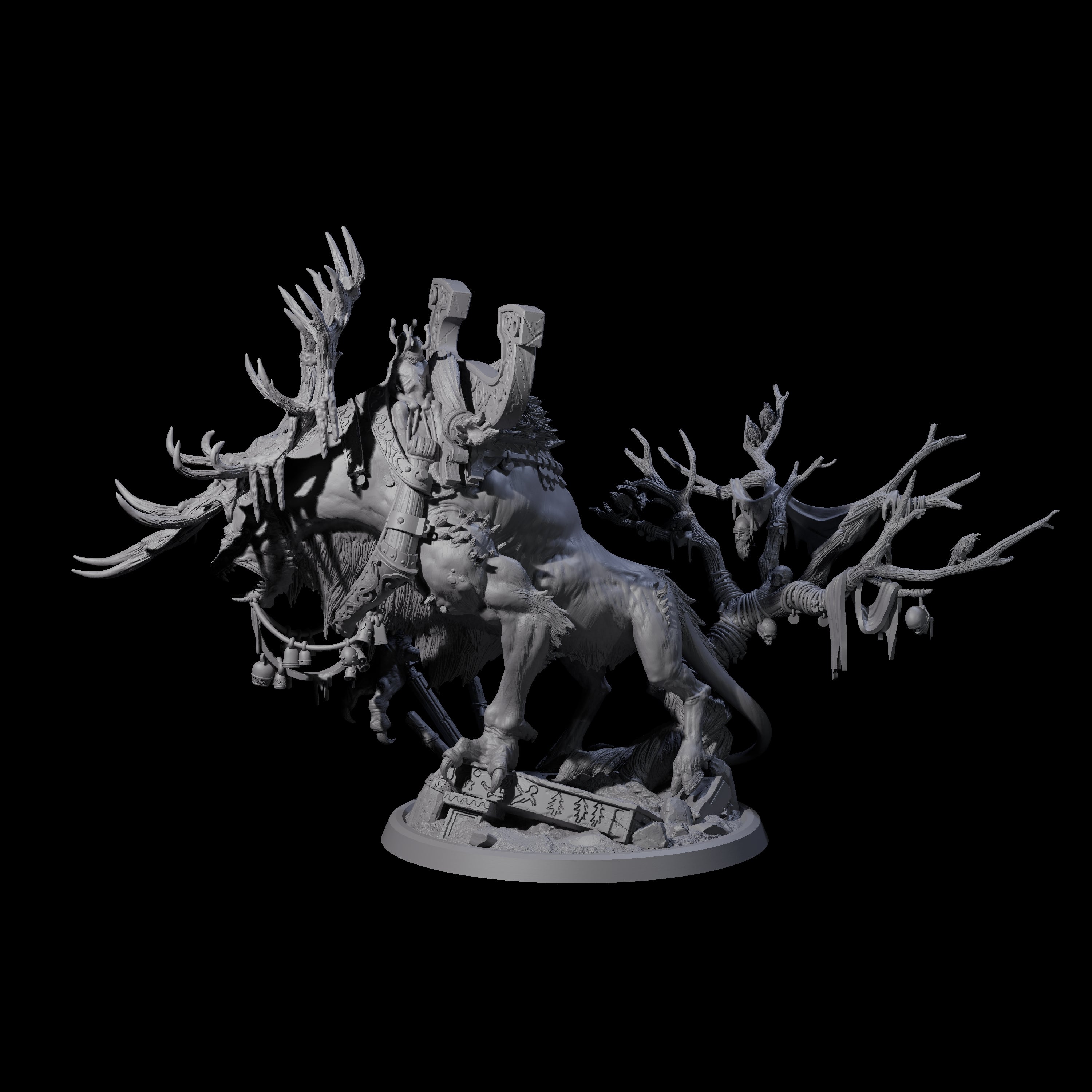 Gloamstag - Fel Beast of the Forest Miniature for Dungeons and Dragons, Pathfinder or other TTRPGs
