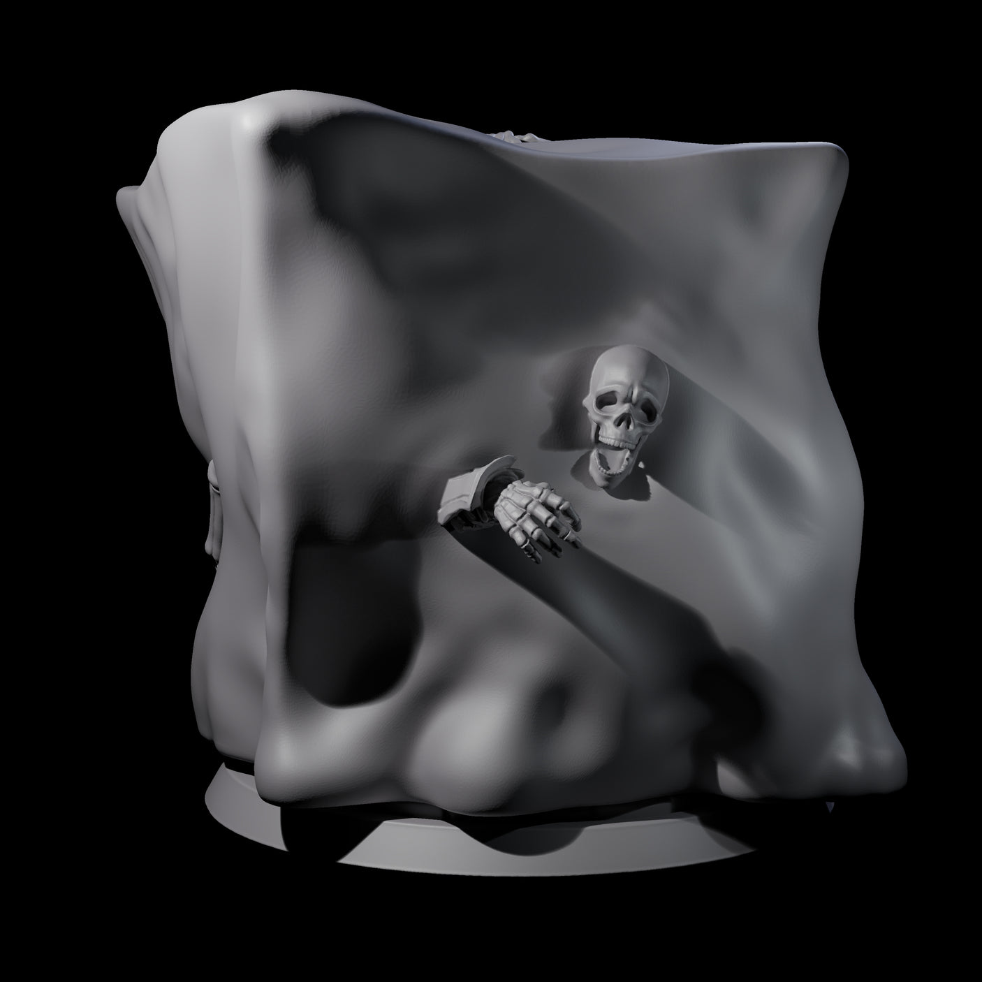 Gloopy Gelatious Cube Miniature for Dungeons and Dragons, Pathfinder or other TTRPGs