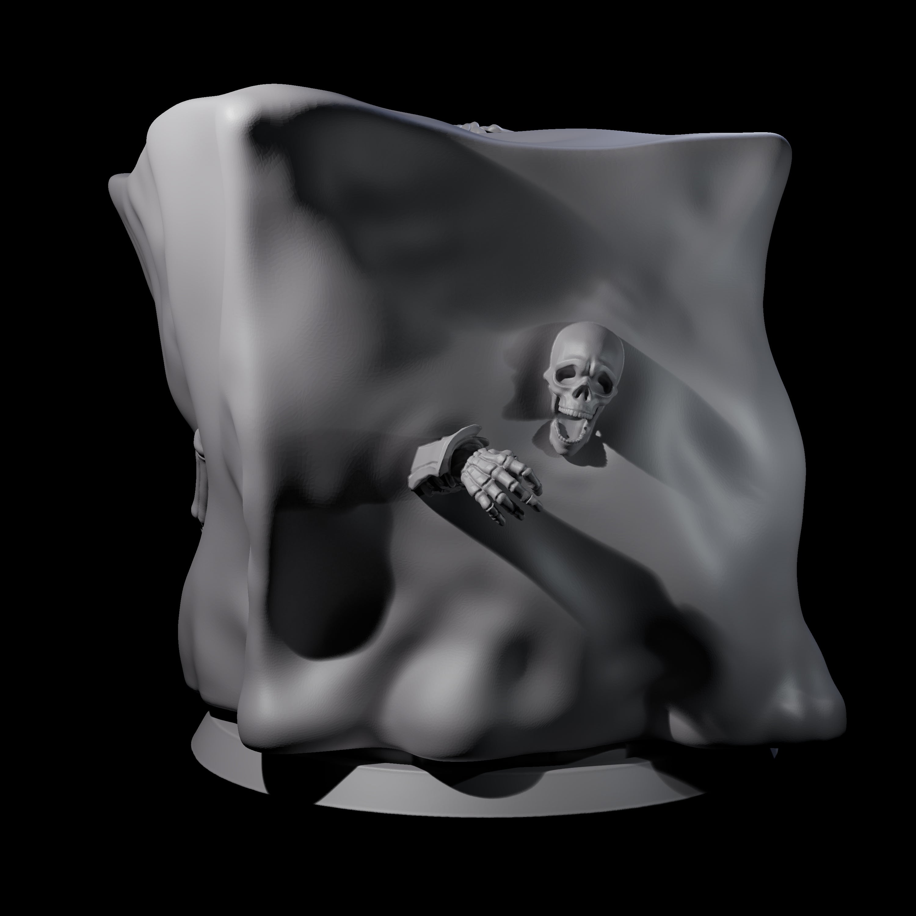 Gloopy Gelatious Cube Miniature for Dungeons and Dragons, Pathfinder or other TTRPGs