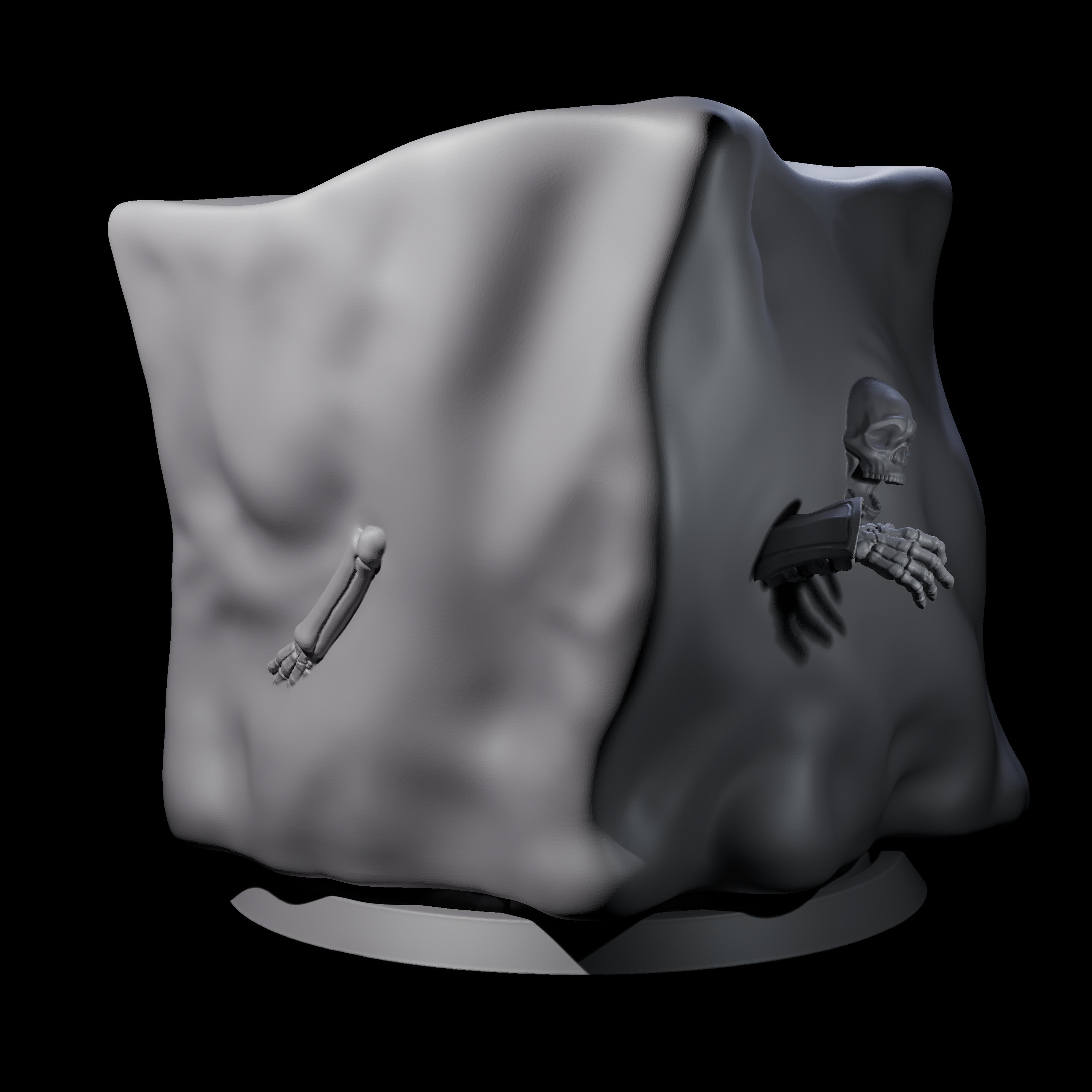 Gloopy Gelatious Cube Miniature for Dungeons and Dragons, Pathfinder or other TTRPGs