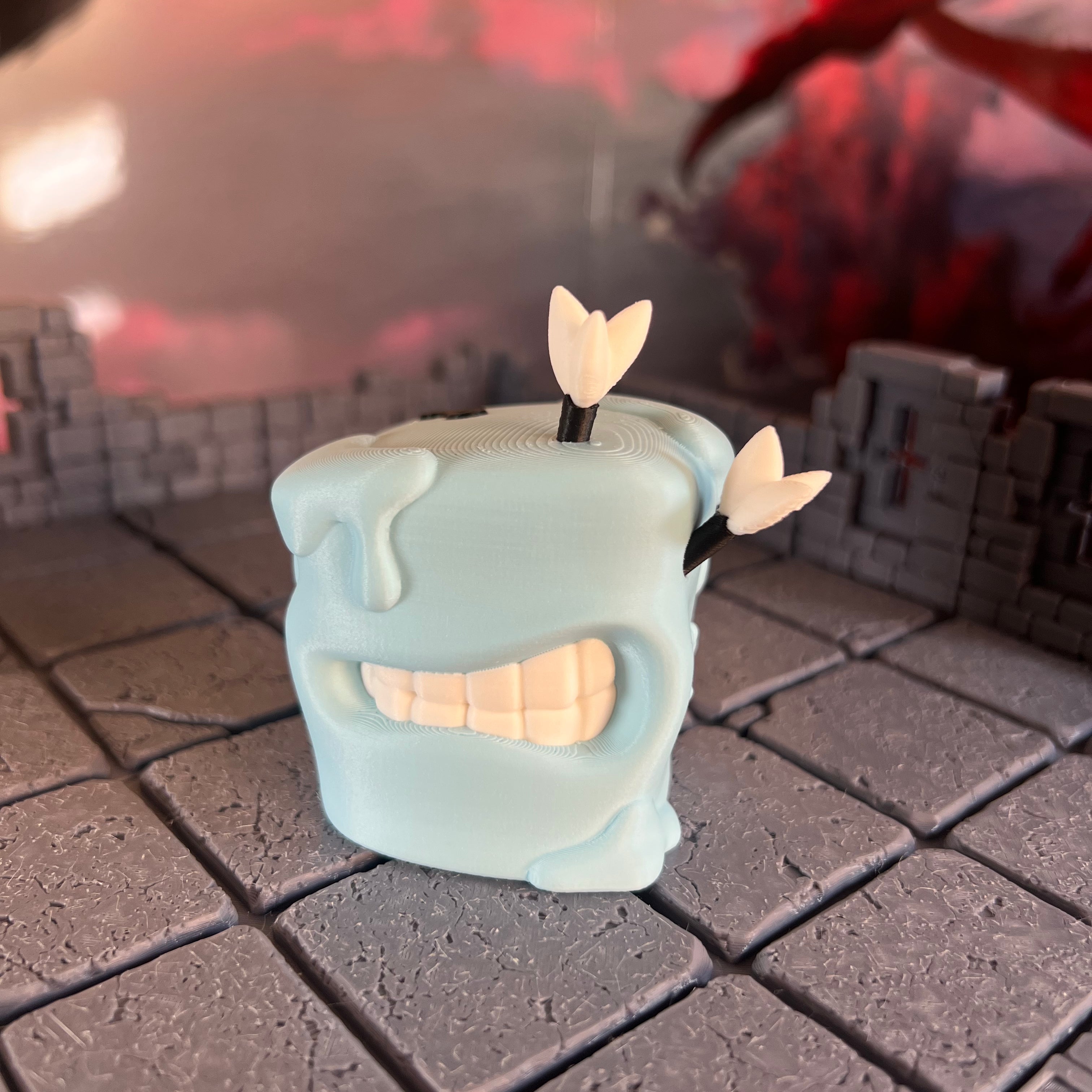 Gloopy Gelatinous Cube Multicolour Table Ready Miniatures Miniature for Dungeons and Dragons, Pathfinder or other TTRPGs