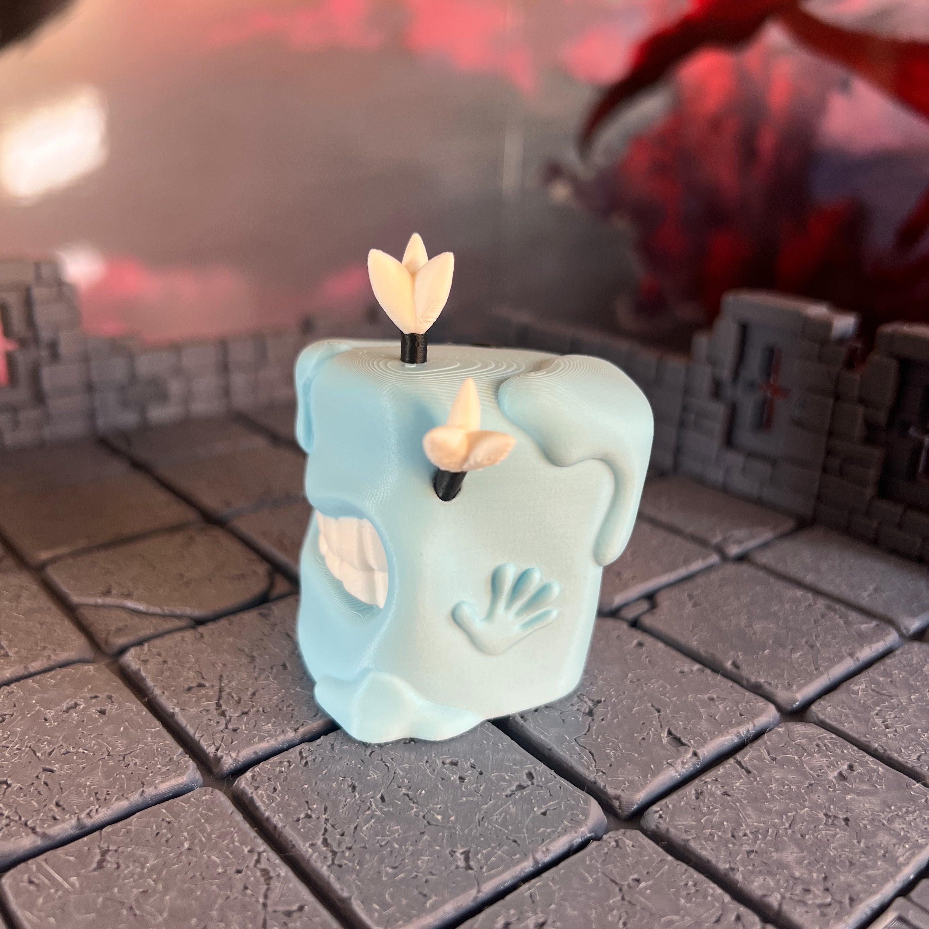 Gloopy Gelatinous Cube Multicolour Table Ready Miniatures Miniature for Dungeons and Dragons, Pathfinder or other TTRPGs