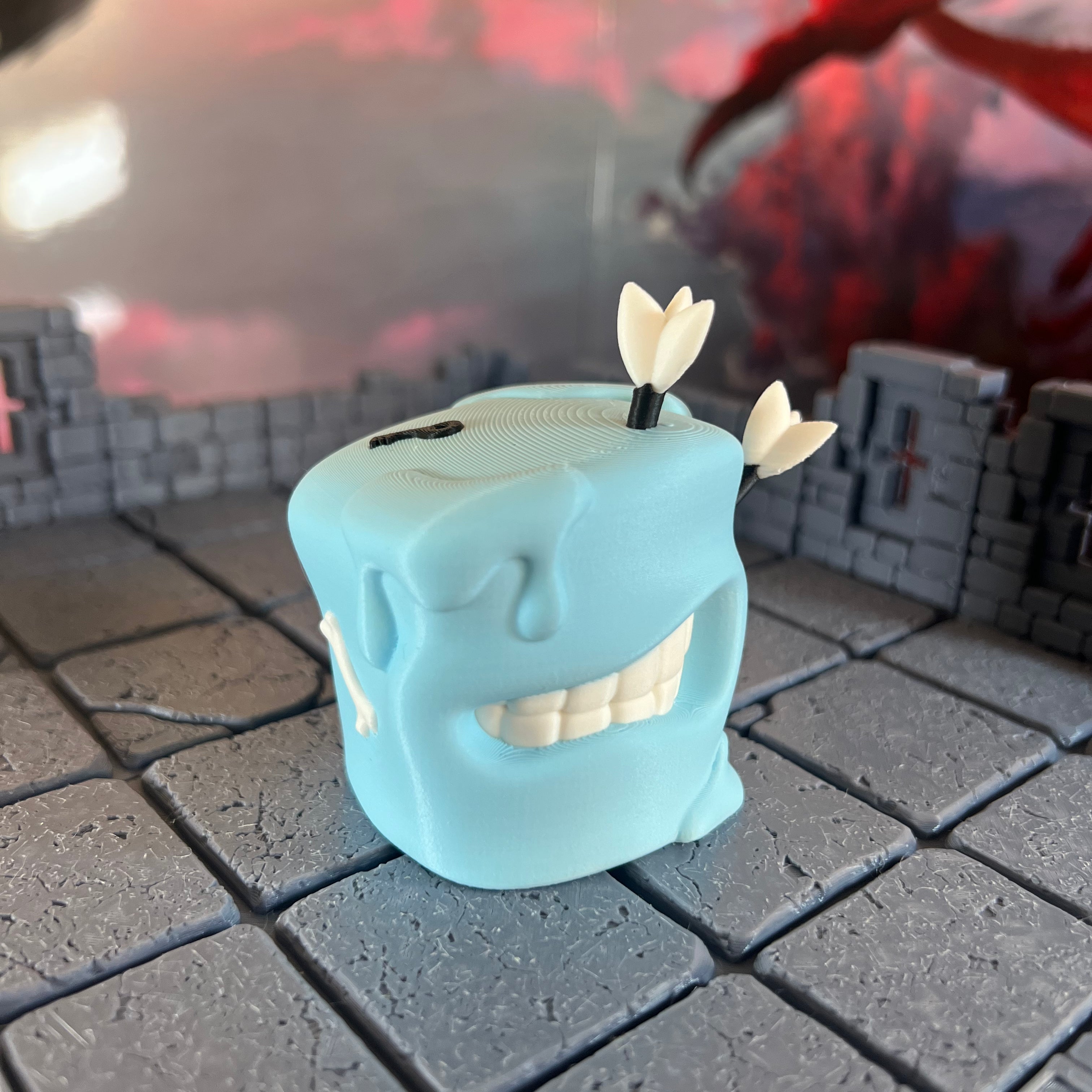 Gloopy Gelatinous Cube Multicolour Table Ready Miniatures Miniature for Dungeons and Dragons, Pathfinder or other TTRPGs