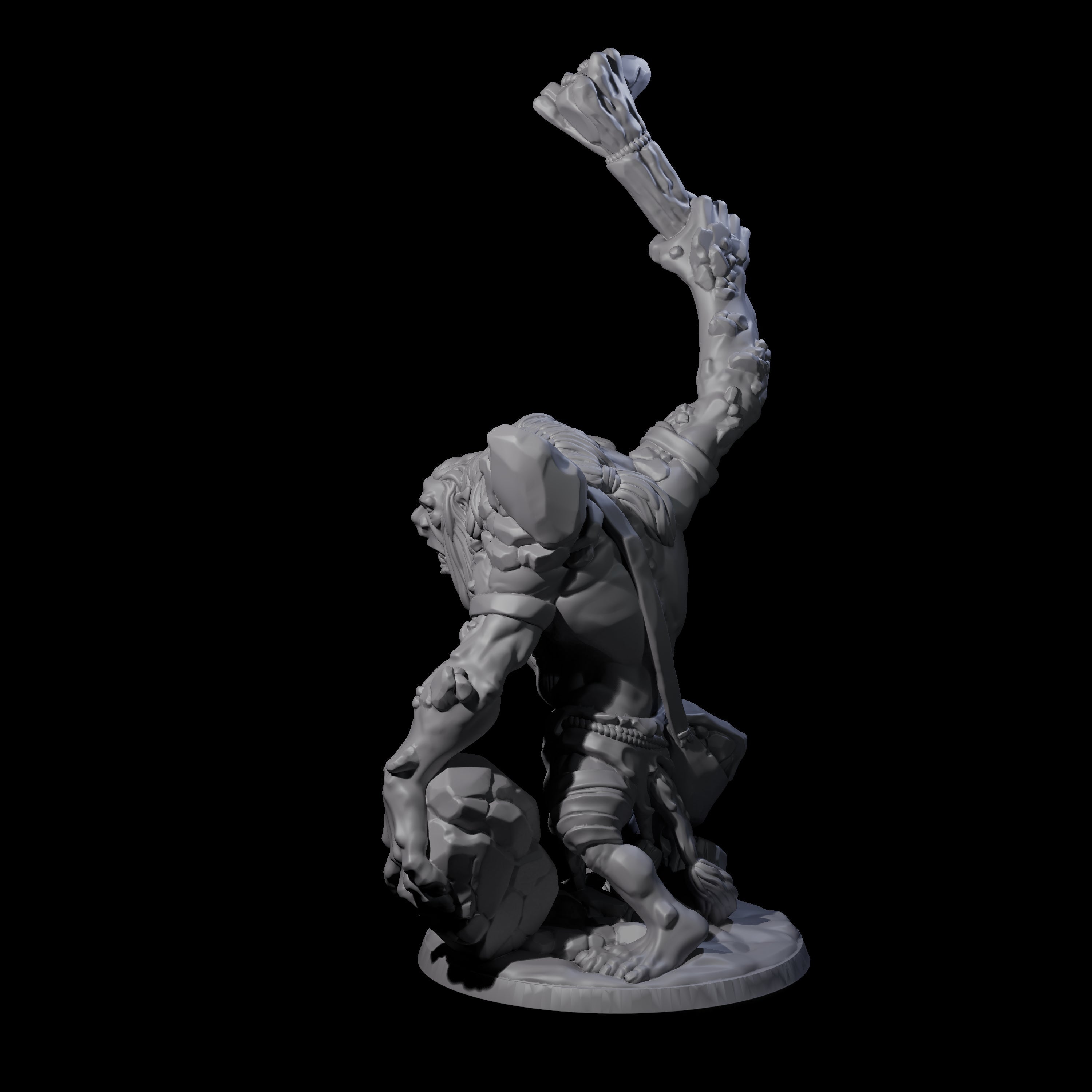 Gluttonous Troll A Miniature for Dungeons and Dragons, Pathfinder or other TTRPGs