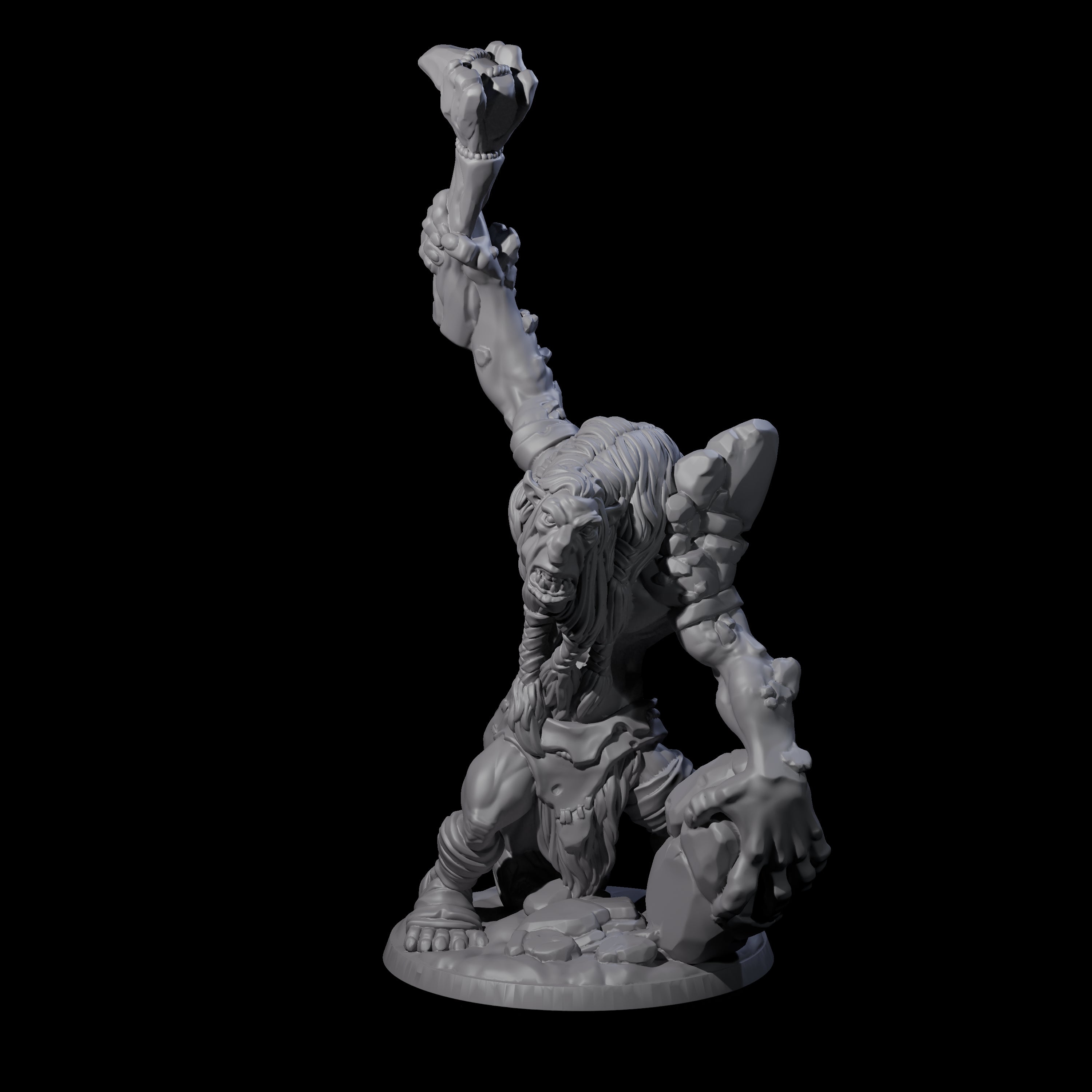 Gluttonous Troll A Miniature for Dungeons and Dragons, Pathfinder or other TTRPGs