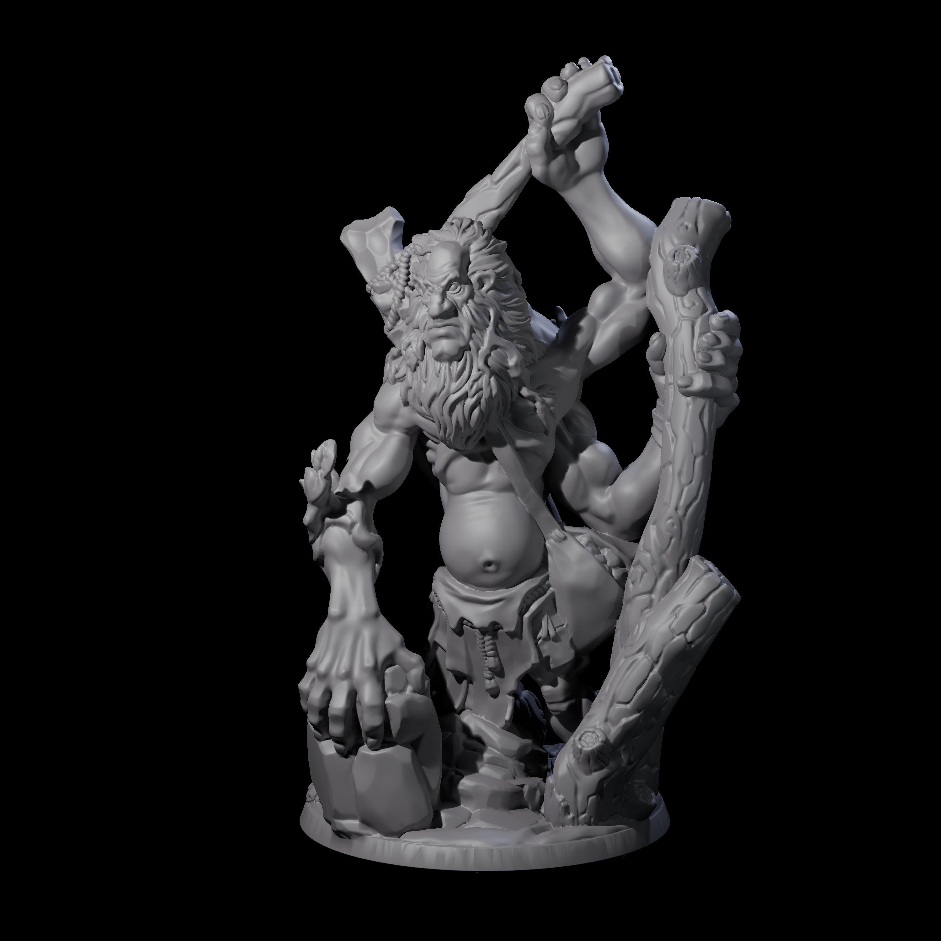 Gluttonous Troll B Miniature for Dungeons and Dragons, Pathfinder or other TTRPGs