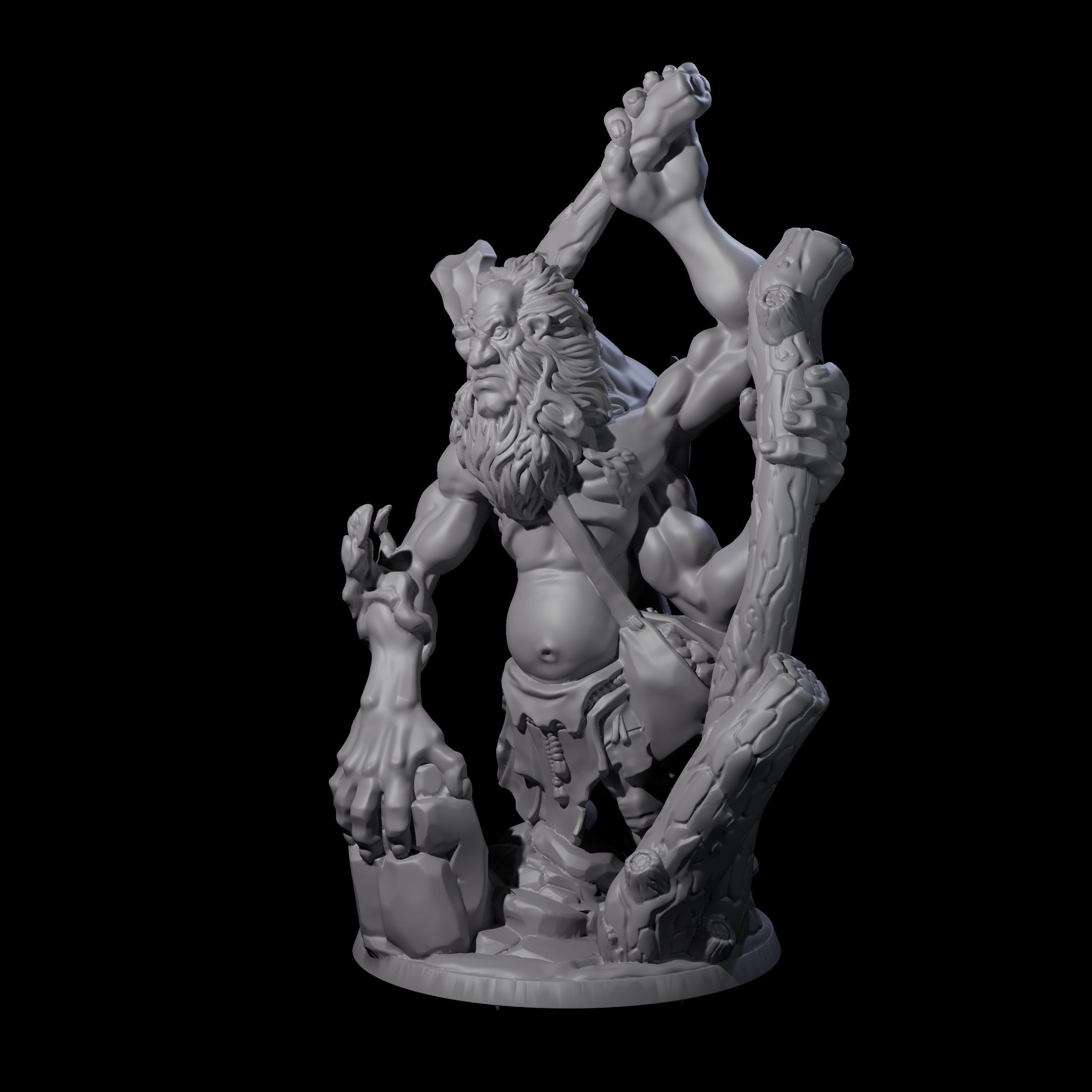 Gluttonous Troll B Miniature for Dungeons and Dragons, Pathfinder or other TTRPGs