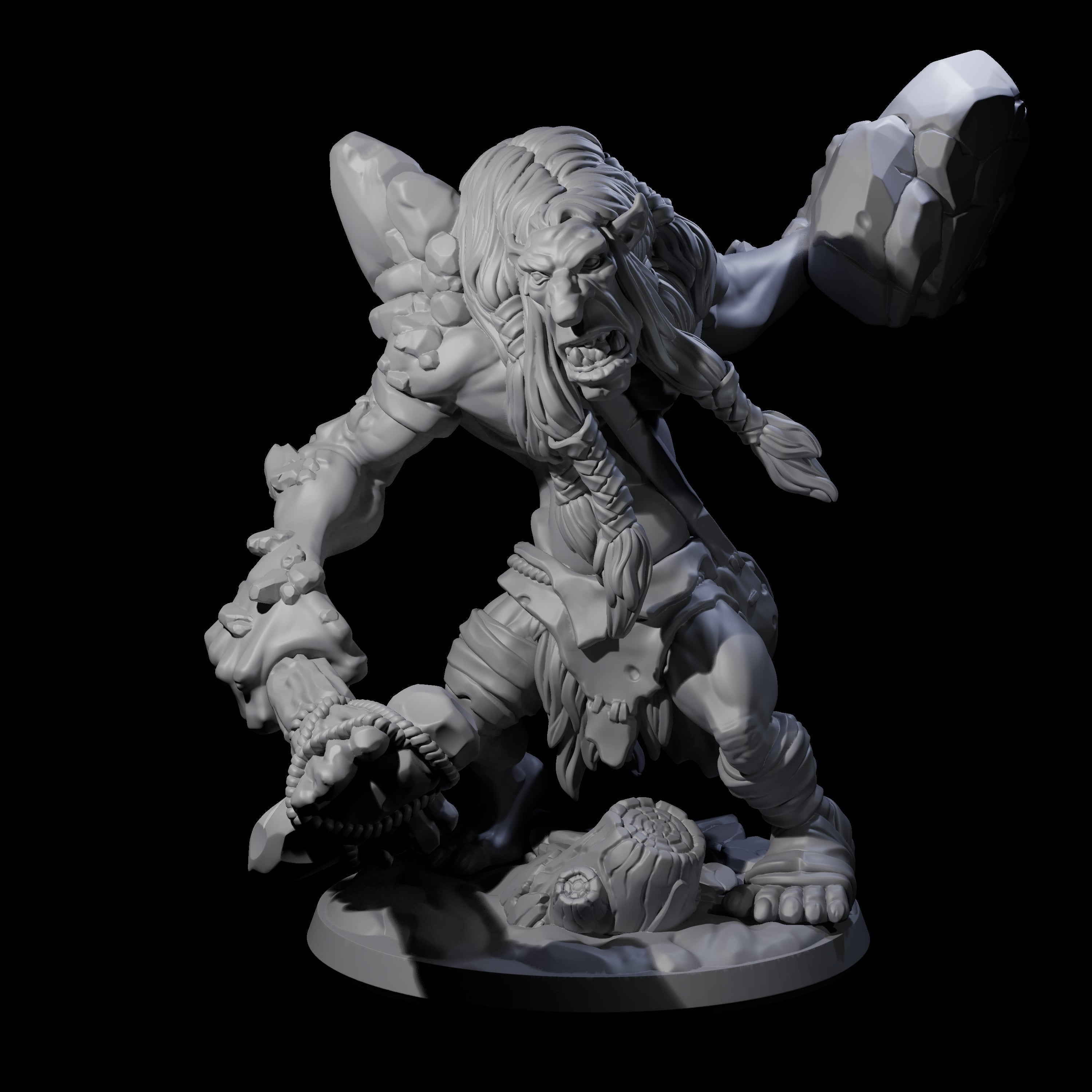 Gluttonous Troll C Miniature for Dungeons and Dragons, Pathfinder or other TTRPGs