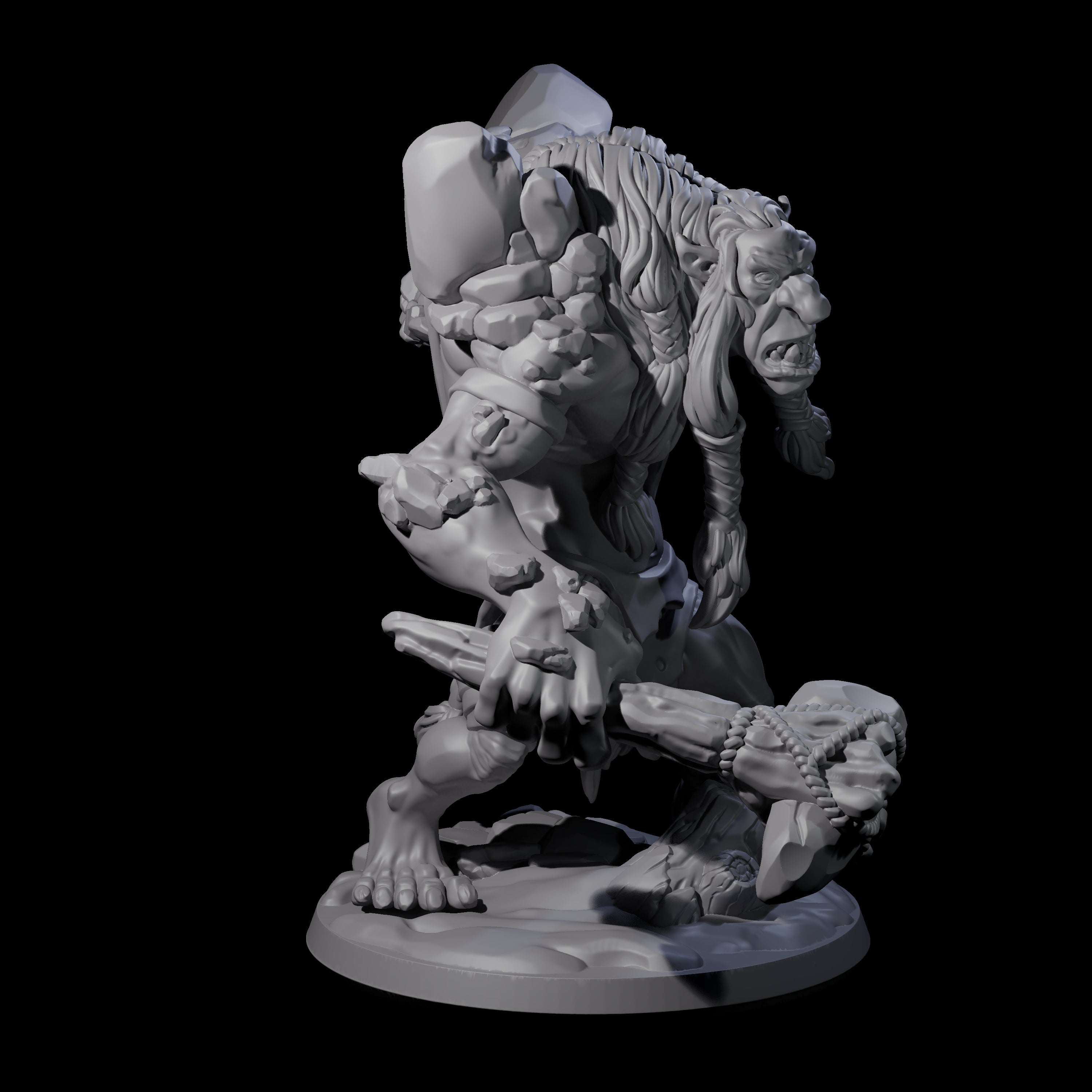 Gluttonous Troll C Miniature for Dungeons and Dragons, Pathfinder or other TTRPGs