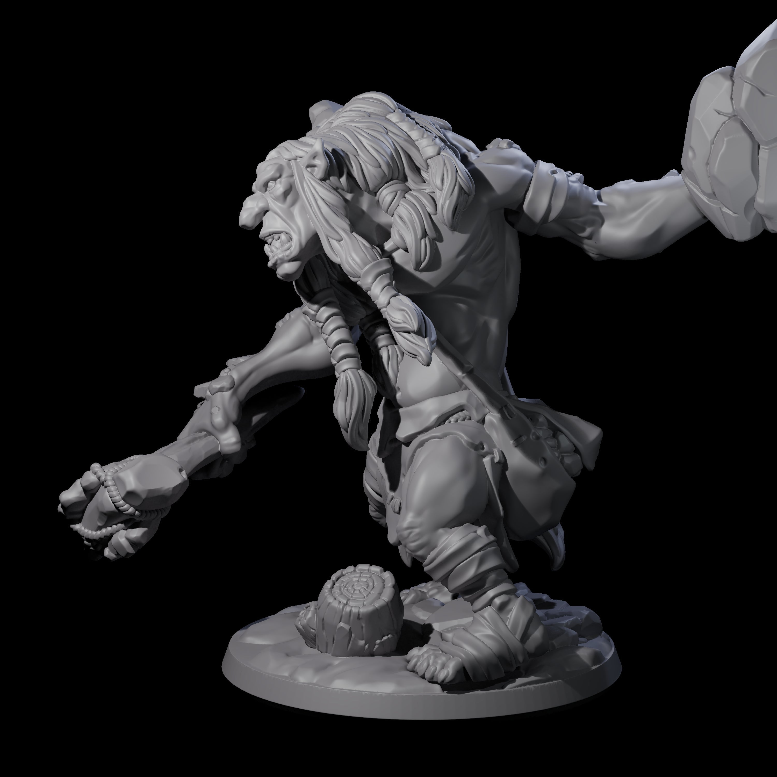 Gluttonous Troll C Miniature for Dungeons and Dragons, Pathfinder or other TTRPGs