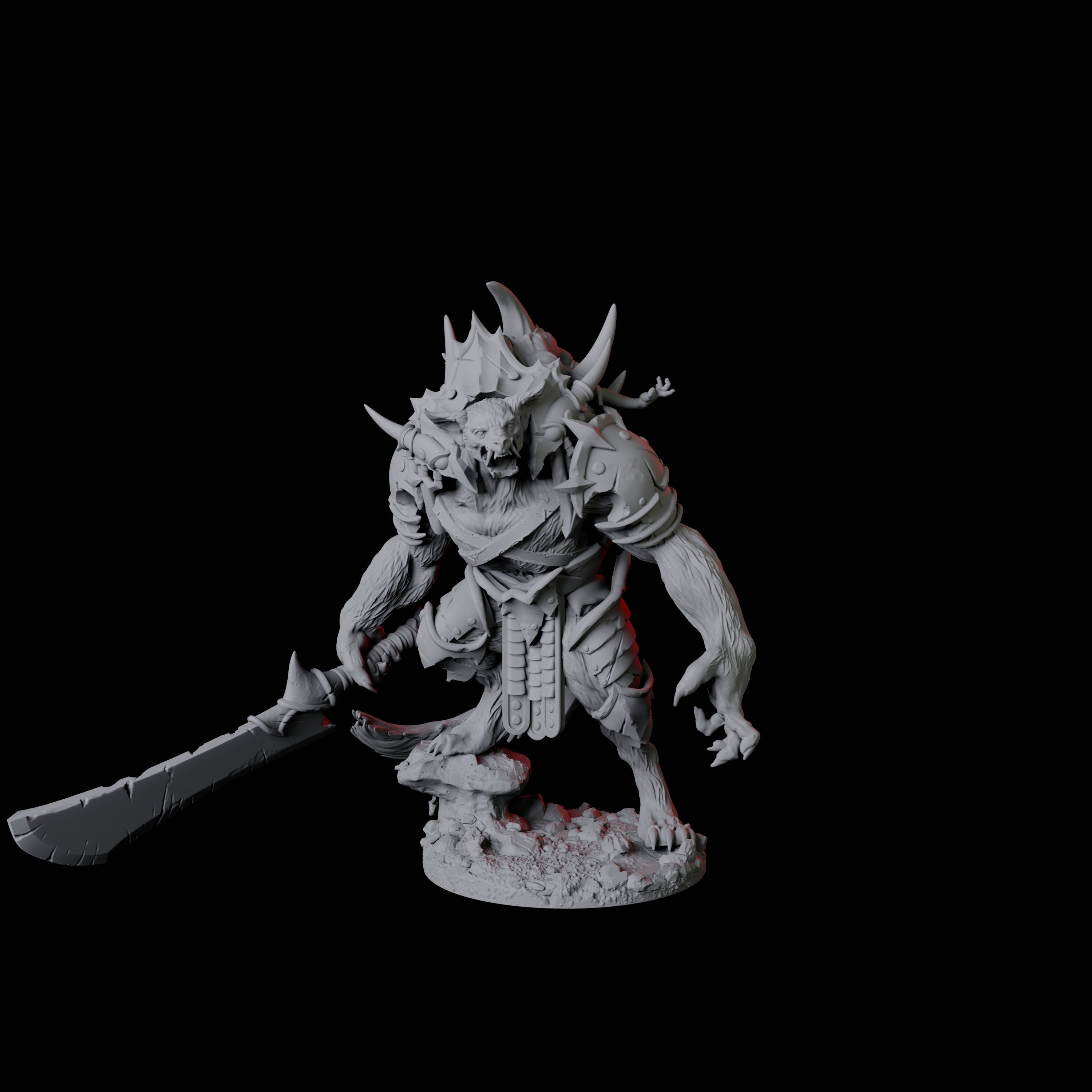 Gnoll Claw Fighter B Miniature for Dungeons and Dragons, Pathfinder or other TTRPGs
