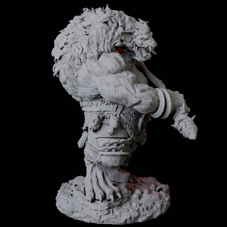 Gnoll Ettin A Miniature for Dungeons and Dragons, Pathfinder or other TTRPGs