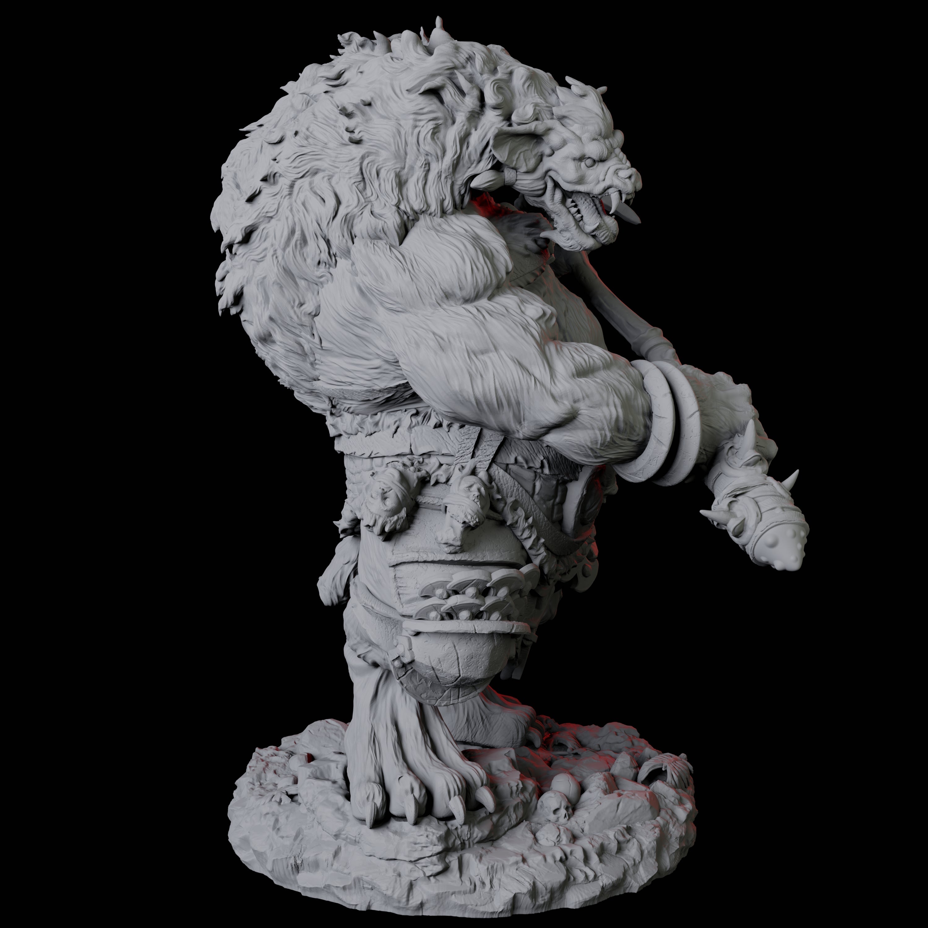 Gnoll Ettin A Miniature for Dungeons and Dragons, Pathfinder or other TTRPGs