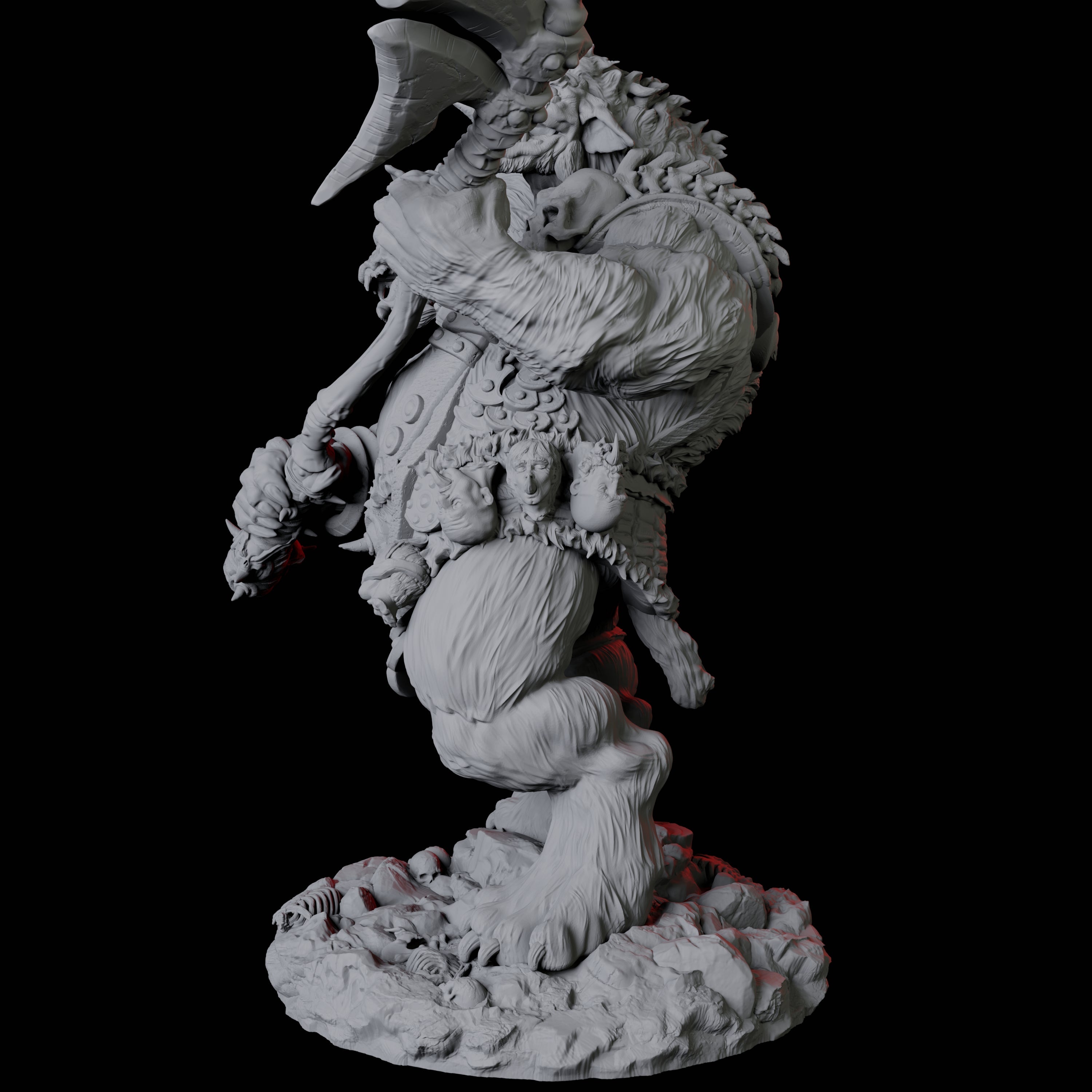Gnoll Ettin A Miniature for Dungeons and Dragons, Pathfinder or other TTRPGs