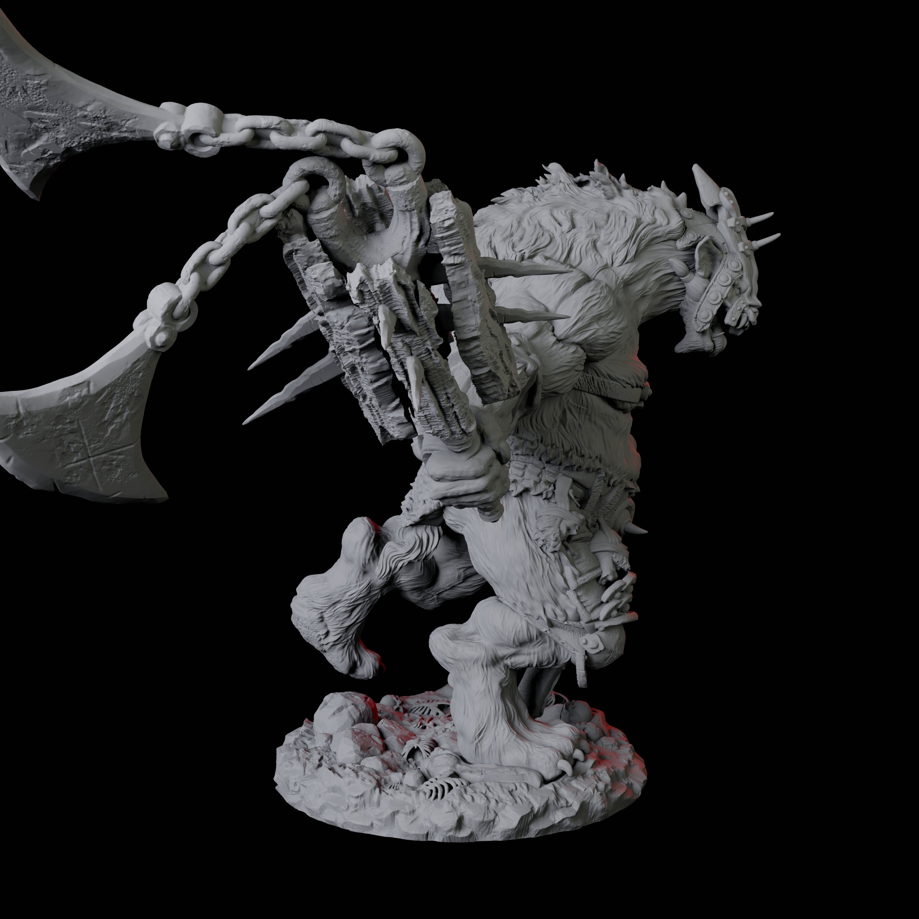 Gnoll Ettin B Miniature for Dungeons and Dragons, Pathfinder or other TTRPGs