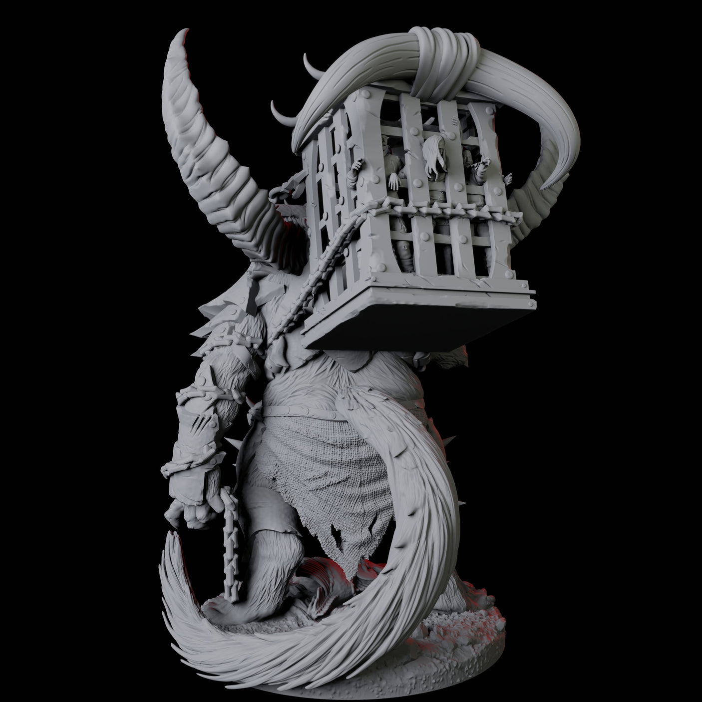 Gnoll Jailer Miniature for Dungeons and Dragons, Pathfinder or other TTRPGs