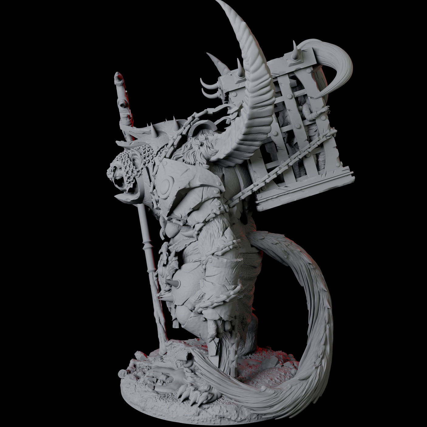 Gnoll Jailer Miniature for Dungeons and Dragons, Pathfinder or other TTRPGs