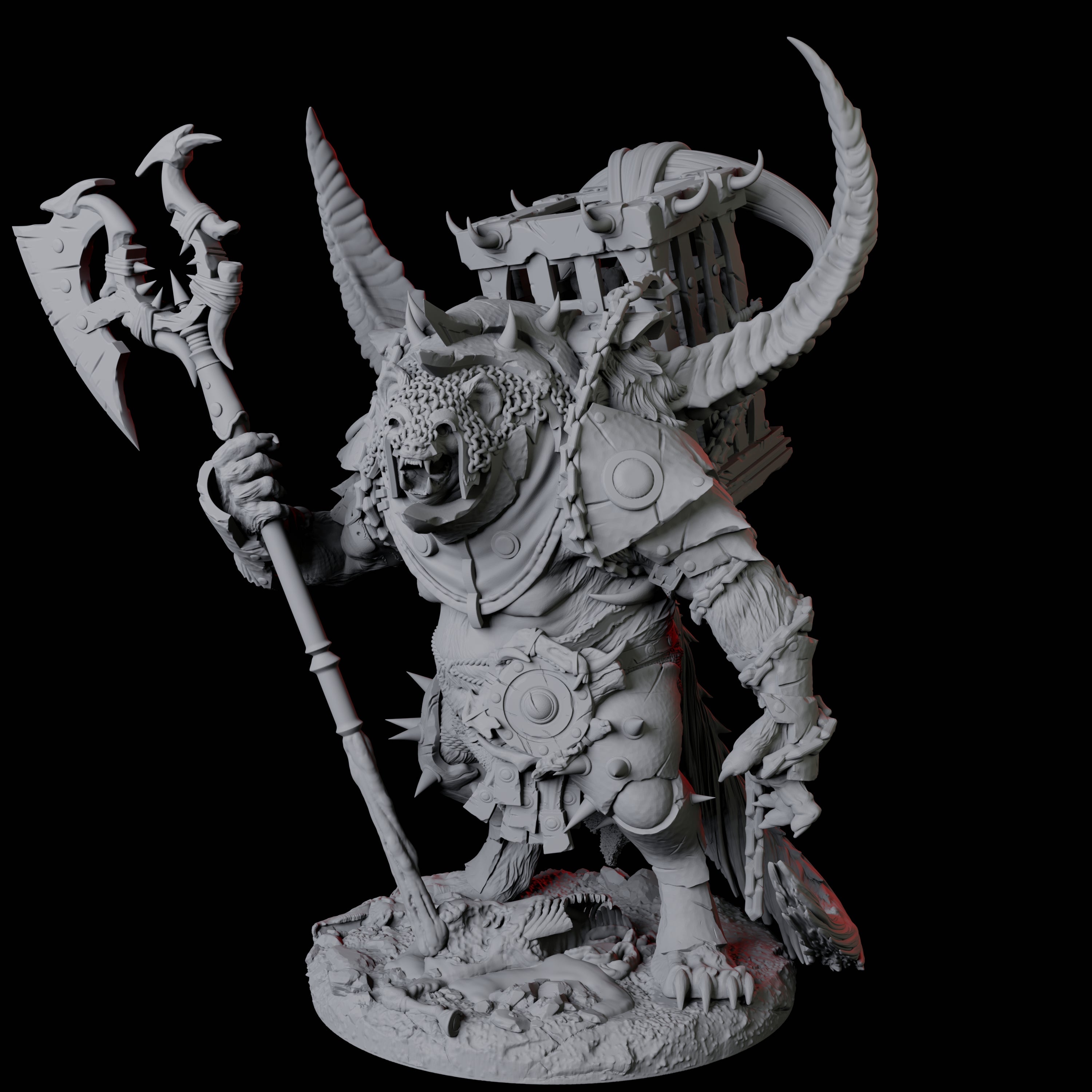 Gnoll Jailer Miniature for Dungeons and Dragons, Pathfinder or other TTRPGs