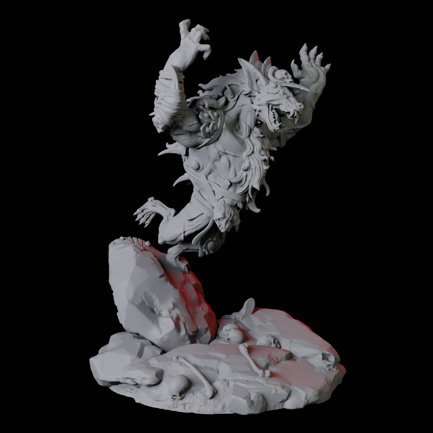 Gnoll Tracker B Miniature for Dungeons and Dragons, Pathfinder or other TTRPGs