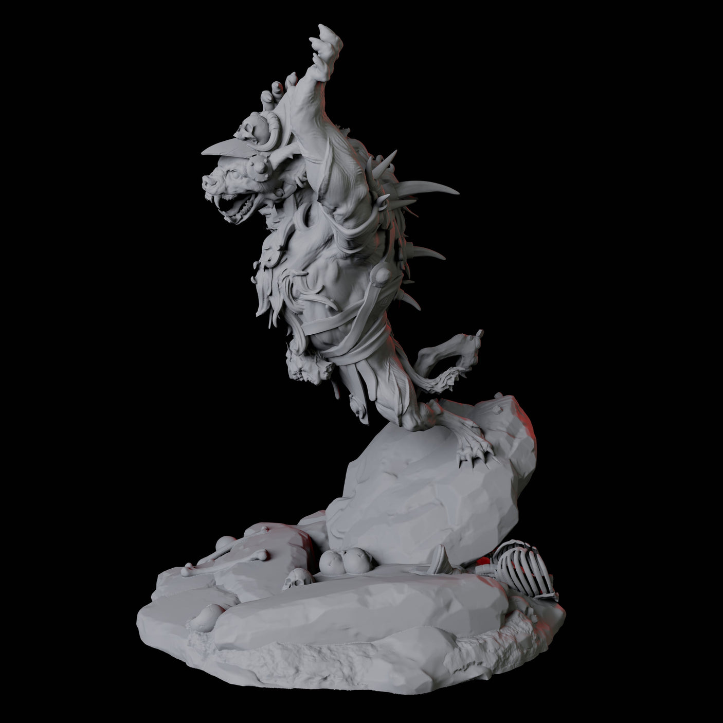 Gnoll Tracker B Miniature for Dungeons and Dragons, Pathfinder or other TTRPGs