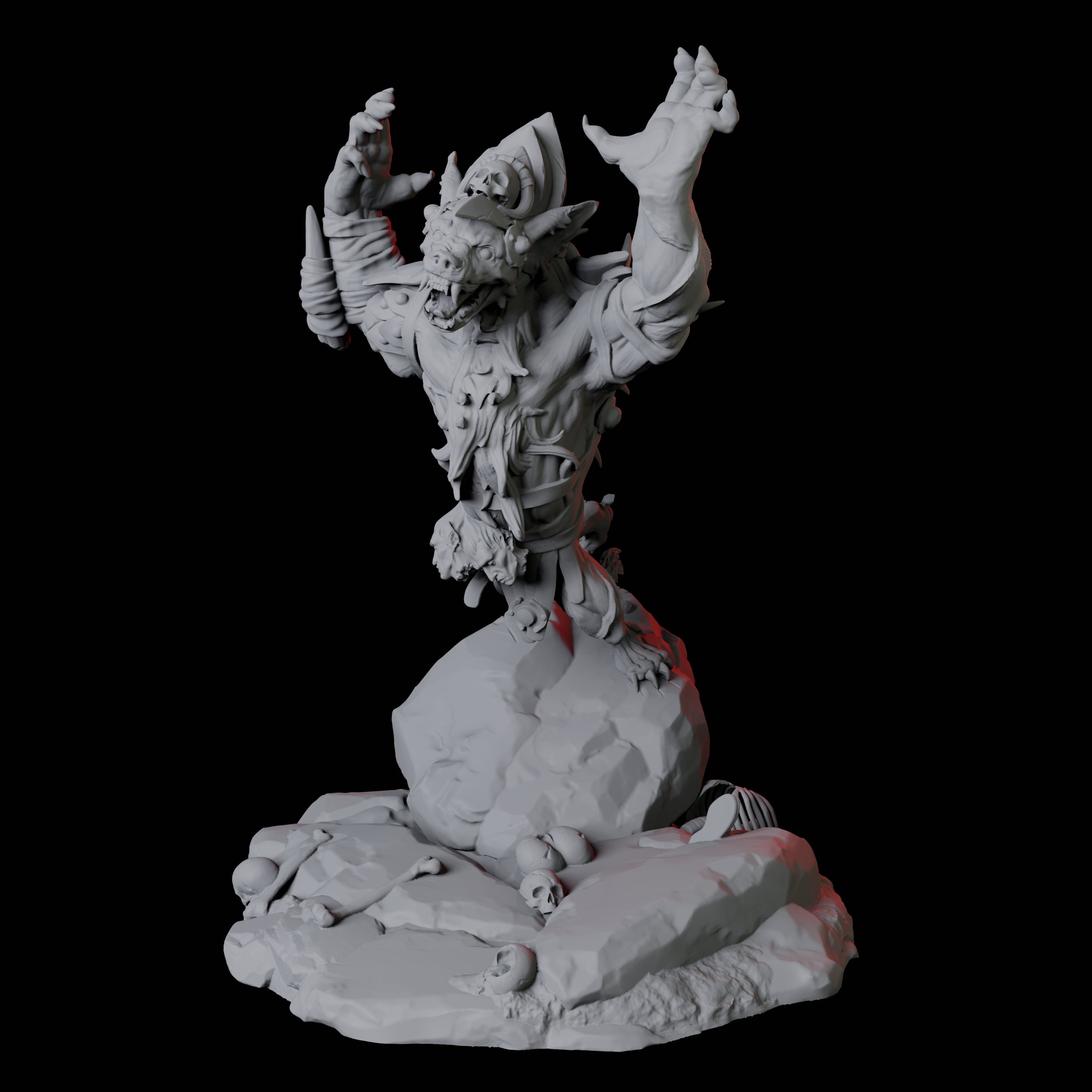 Gnoll Tracker B Miniature for Dungeons and Dragons, Pathfinder or other TTRPGs