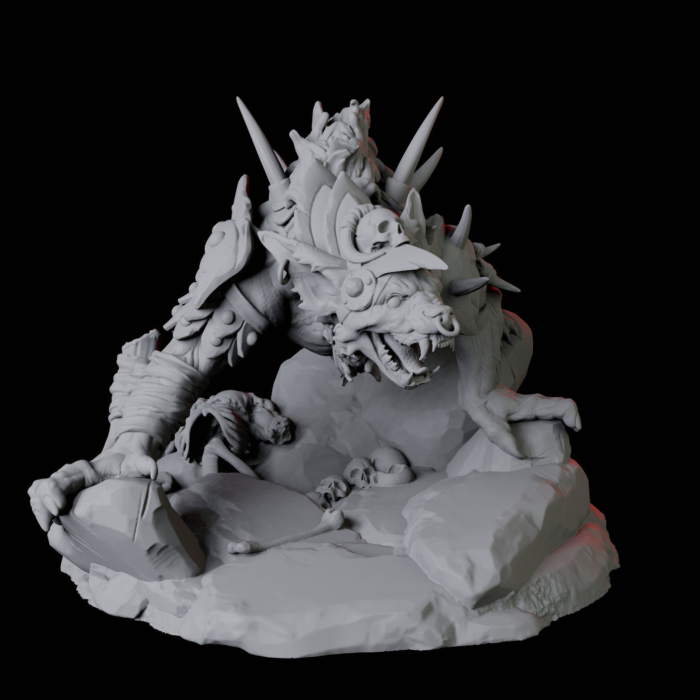 Gnoll Tracker C Miniature for Dungeons and Dragons, Pathfinder or other TTRPGs