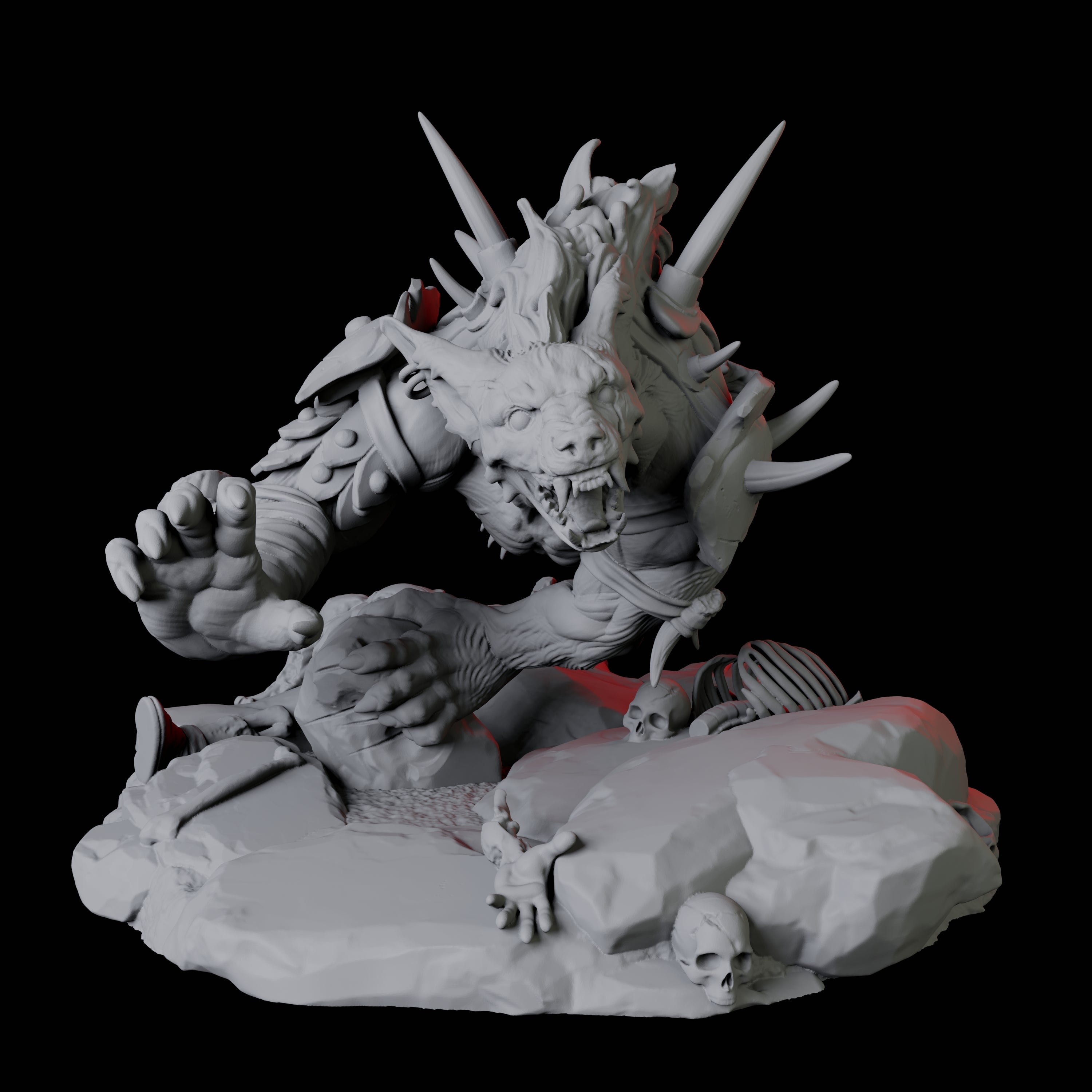 Gnoll Tracker D Miniature for Dungeons and Dragons, Pathfinder or other TTRPGs