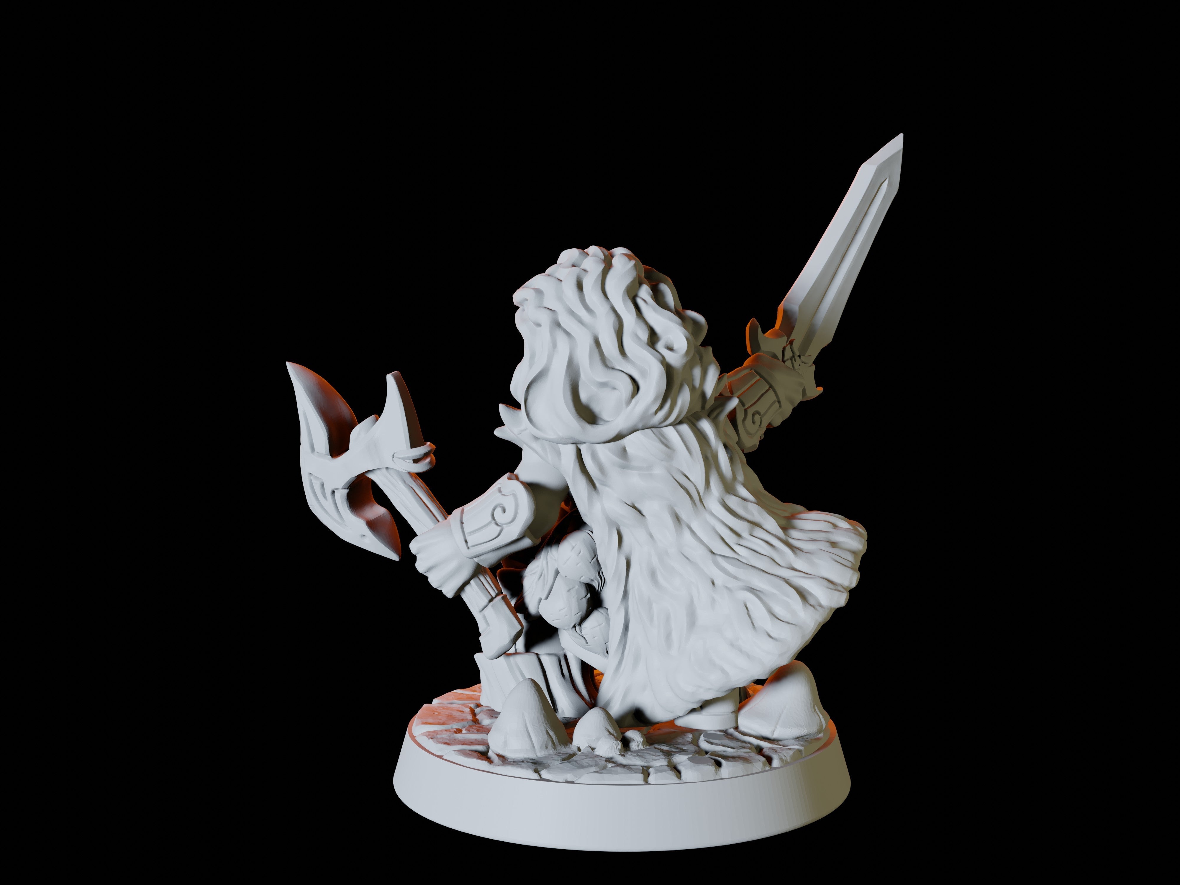 Gnome Female Fighter Miniature for Dungeons and Dragons - Myth Forged