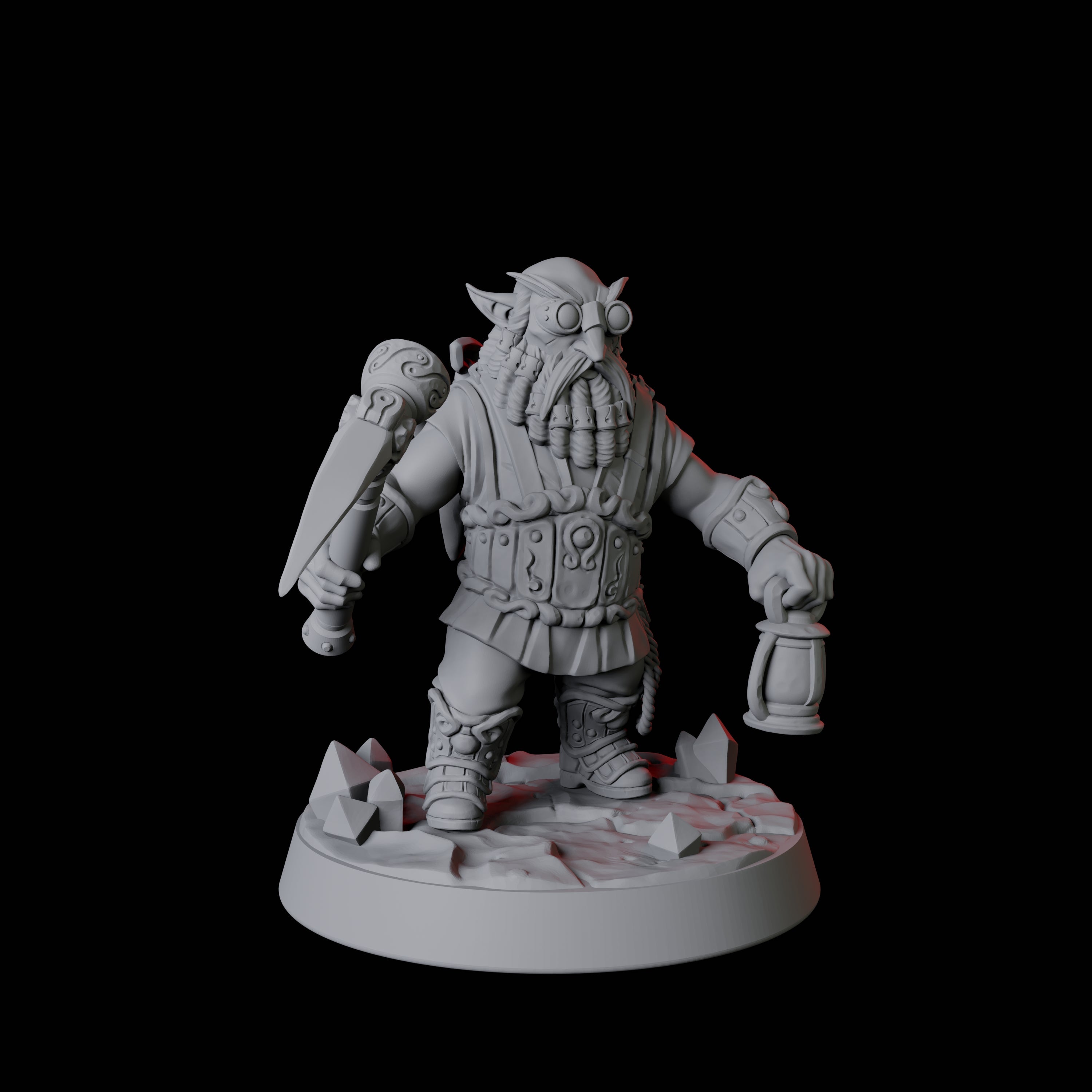 Gnome Miner A Miniature for Dungeons and Dragons, Pathfinder or other TTRPGs