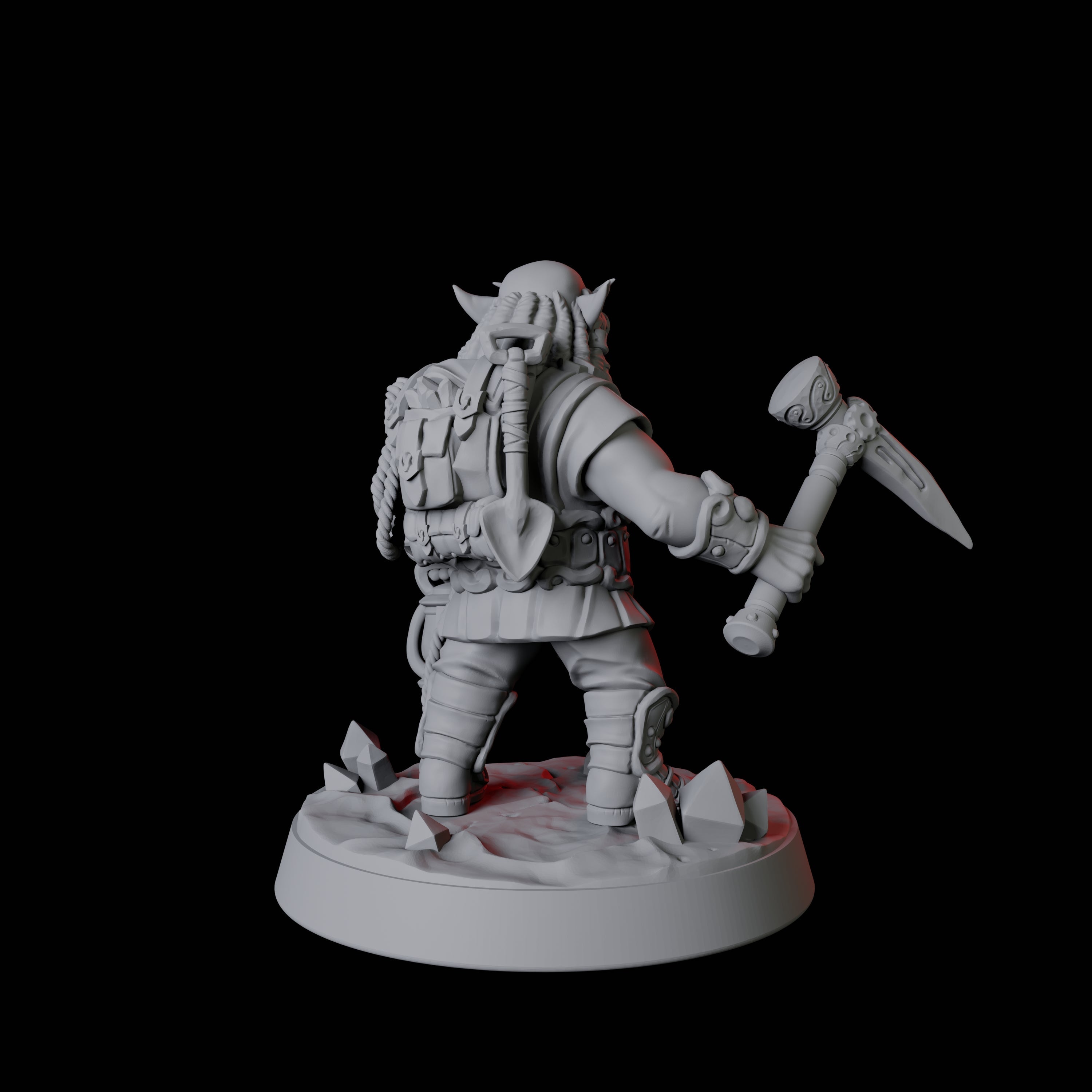 Gnome Miner A Miniature for Dungeons and Dragons, Pathfinder or other TTRPGs