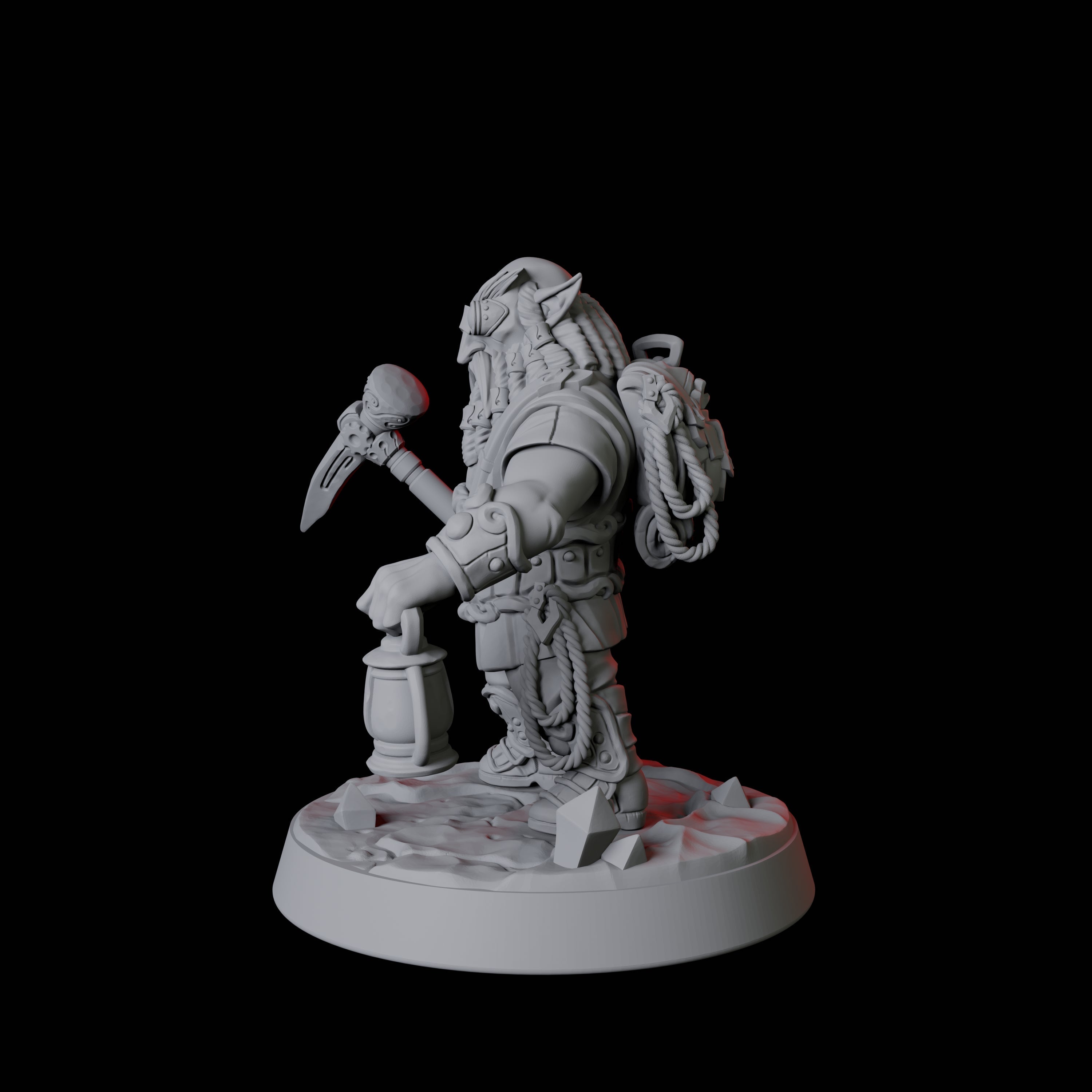 Gnome Miner A Miniature for Dungeons and Dragons, Pathfinder or other TTRPGs