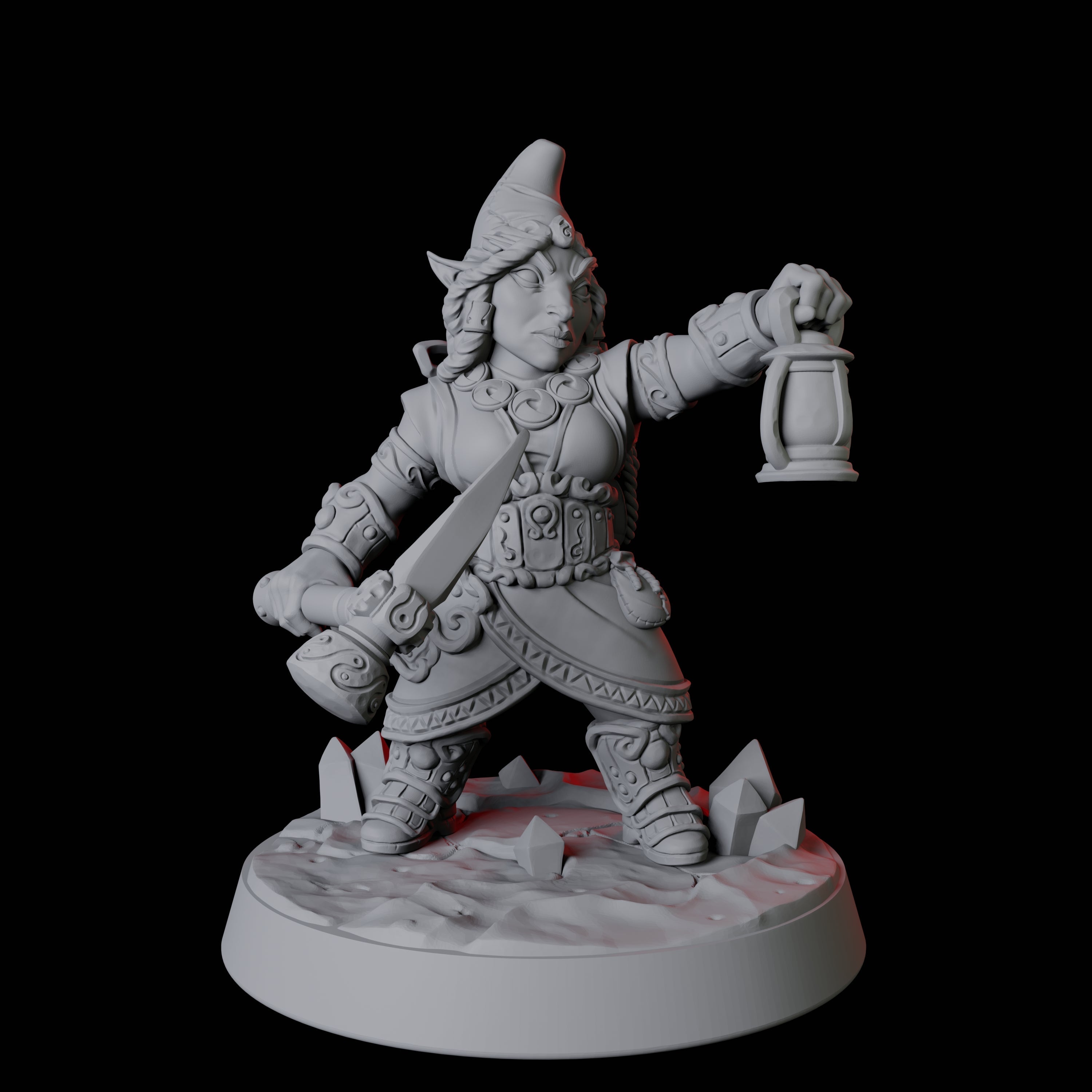 Gnome Miner Army Miniature for Dungeons and Dragons, Pathfinder or other TTRPGs