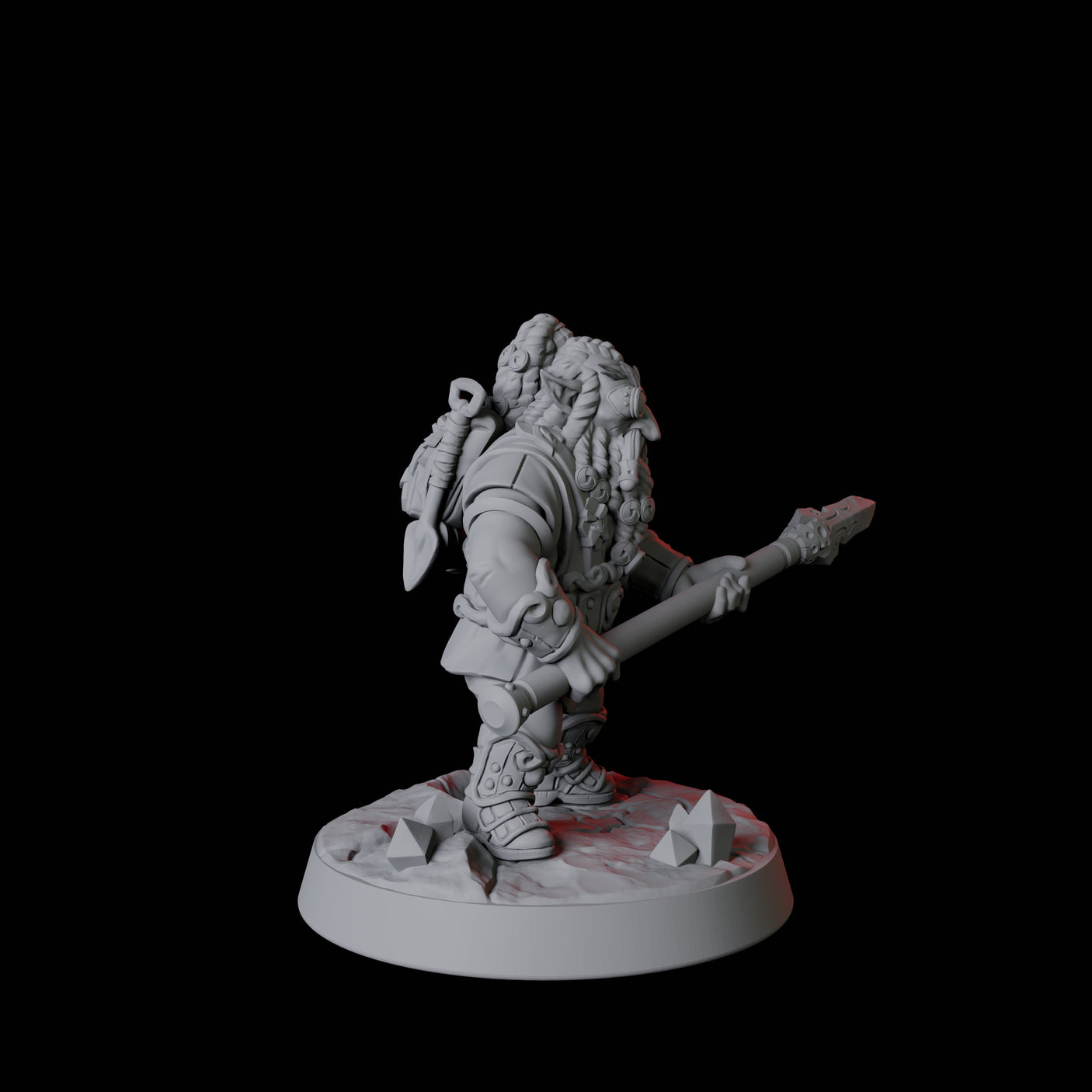 Gnome Miner B Miniature for Dungeons and Dragons, Pathfinder or other TTRPGs