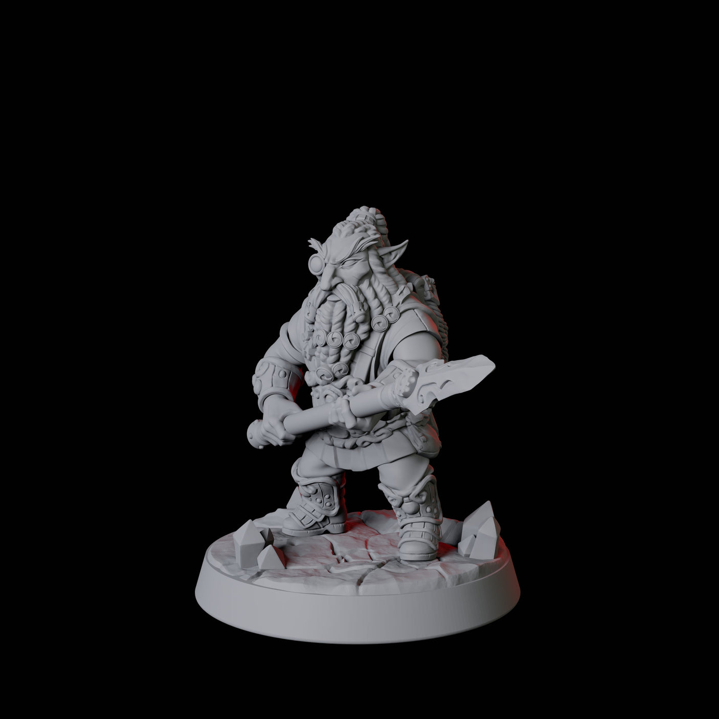 Gnome Miner B Miniature for Dungeons and Dragons, Pathfinder or other TTRPGs