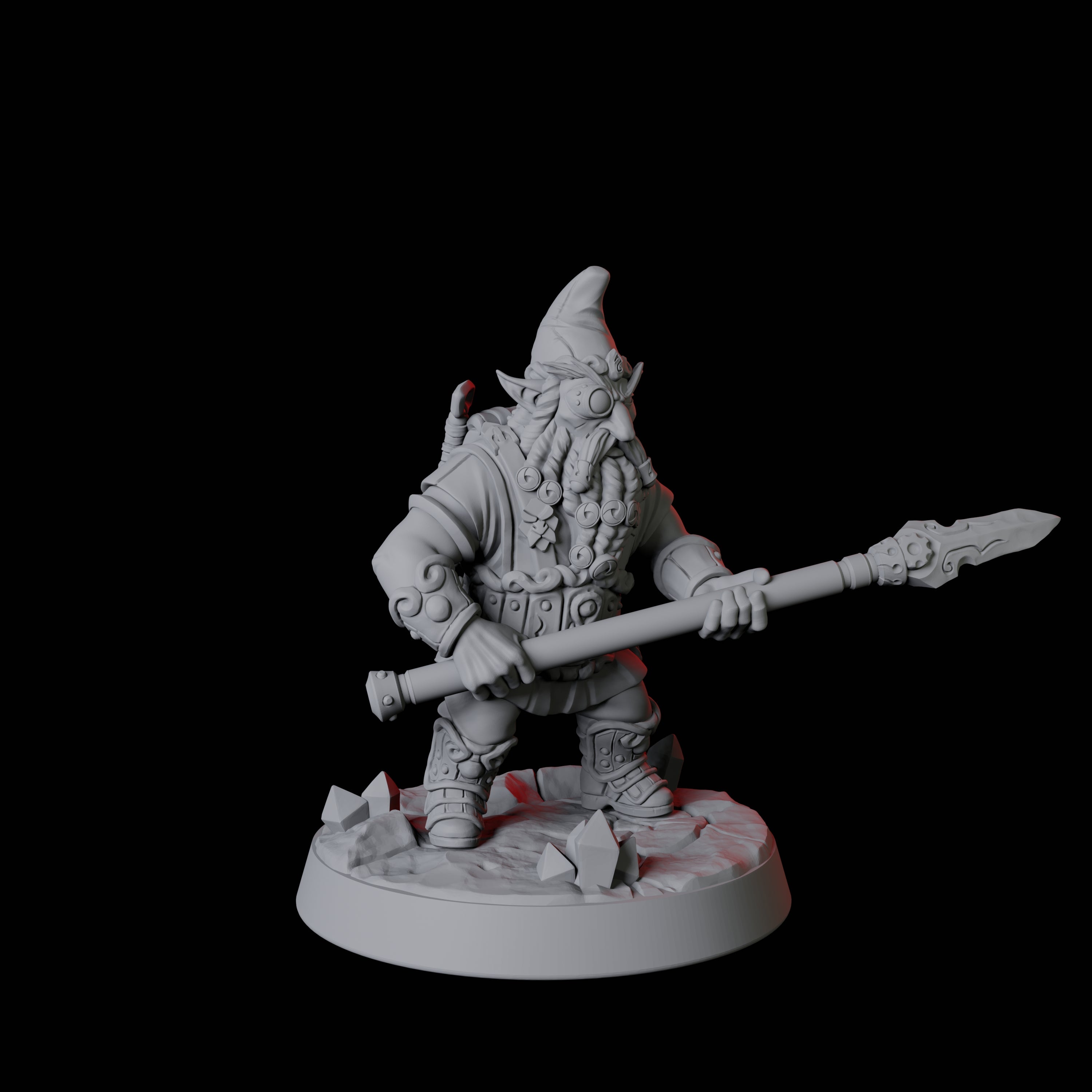 Gnome Miner B Miniature for Dungeons and Dragons, Pathfinder or other TTRPGs