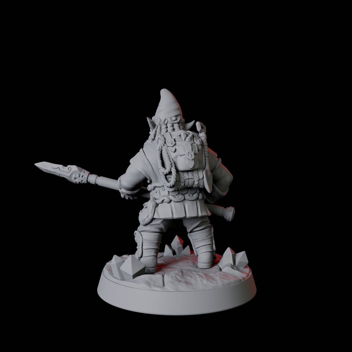 Gnome Miner B Miniature for Dungeons and Dragons, Pathfinder or other TTRPGs