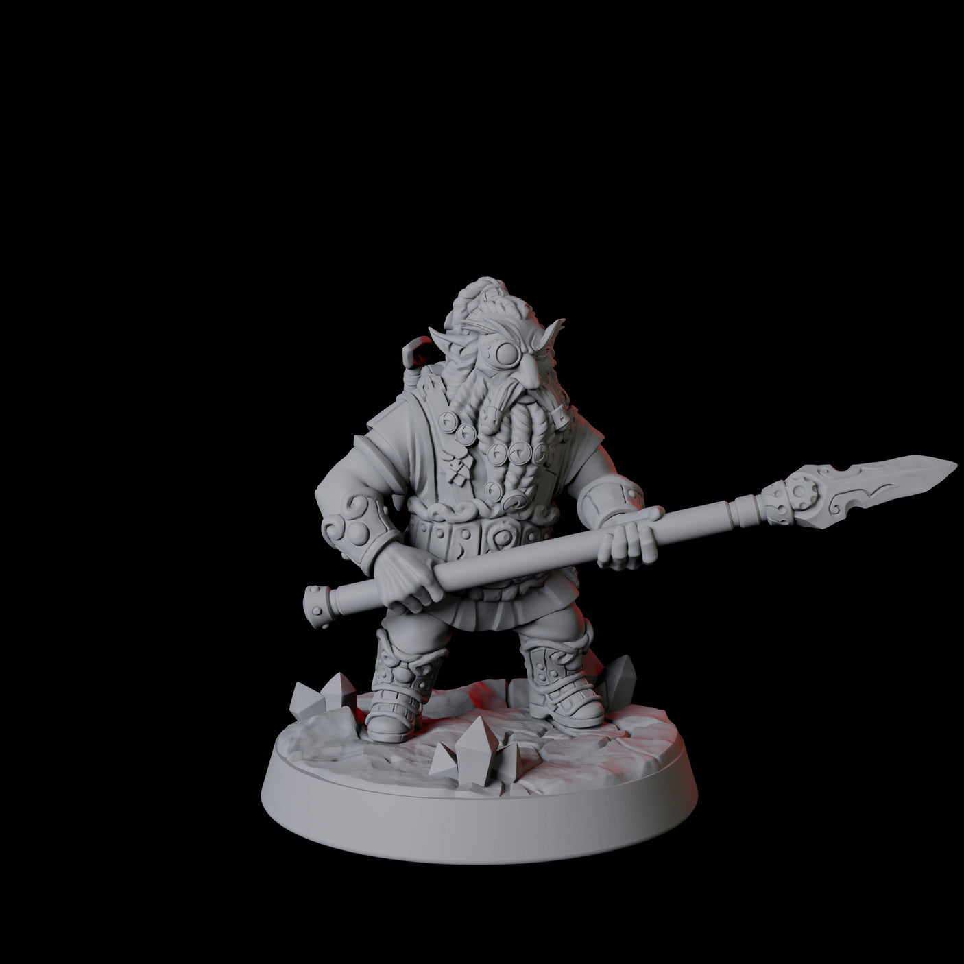 Gnome Miner B Miniature for Dungeons and Dragons, Pathfinder or other TTRPGs