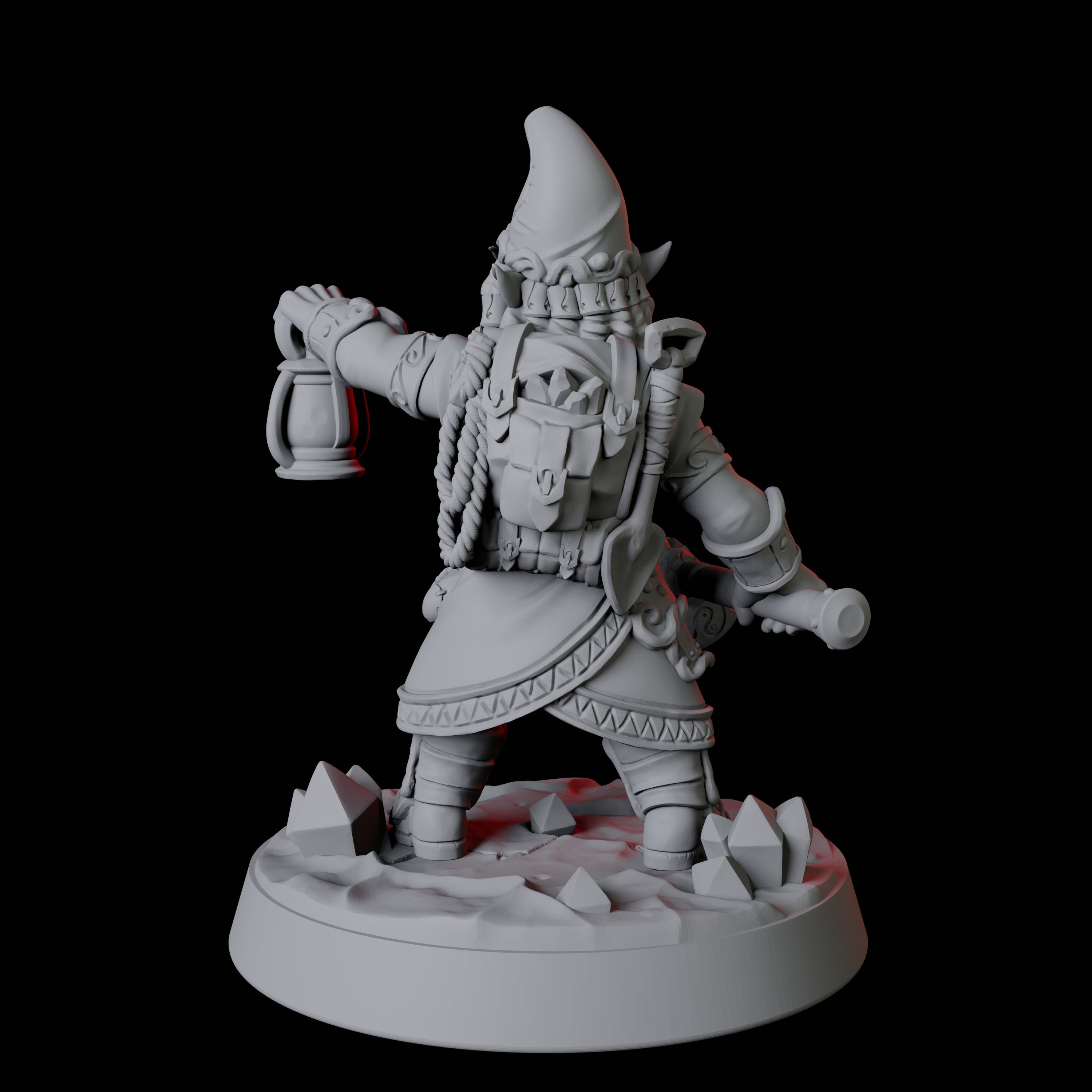 Gnome Miner D Miniature for Dungeons and Dragons, Pathfinder or other TTRPGs