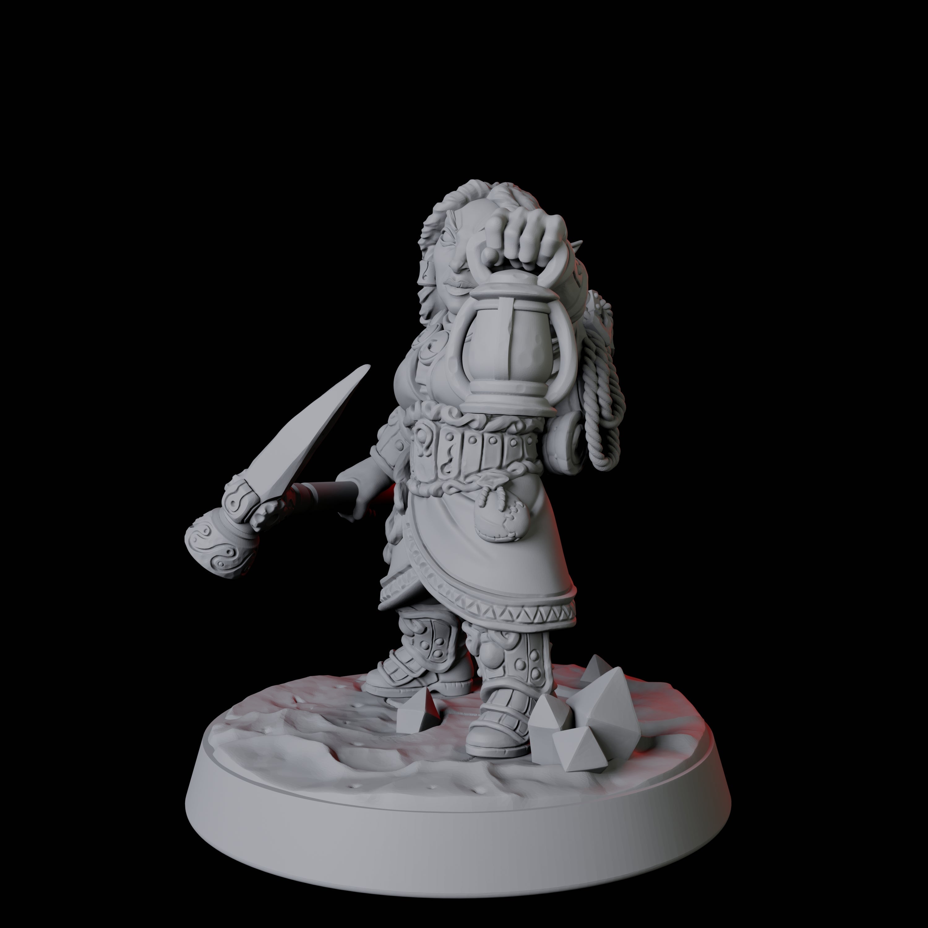 Gnome Miner D Miniature for Dungeons and Dragons, Pathfinder or other TTRPGs