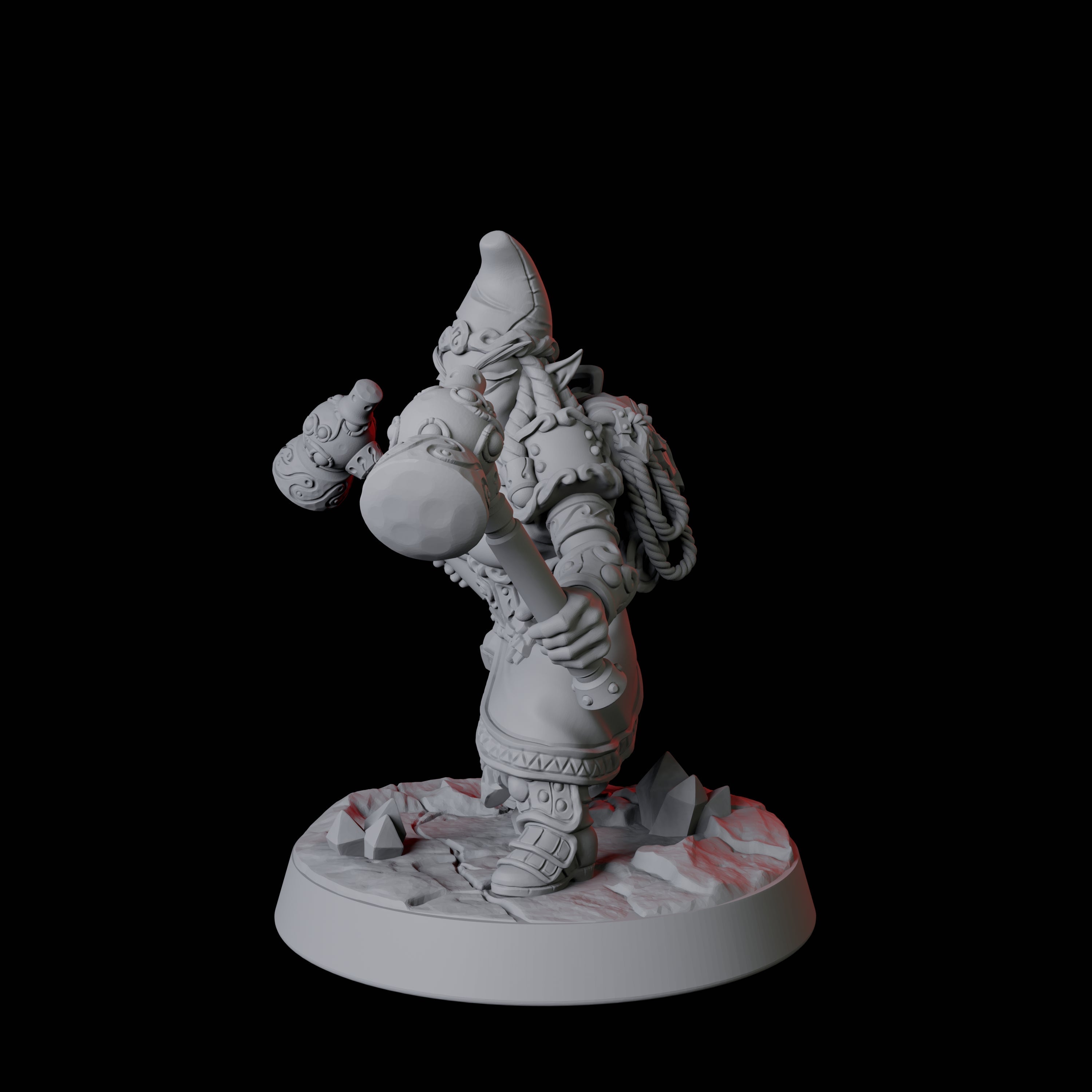 Gnome Miner F Miniature for Dungeons and Dragons, Pathfinder or other TTRPGs