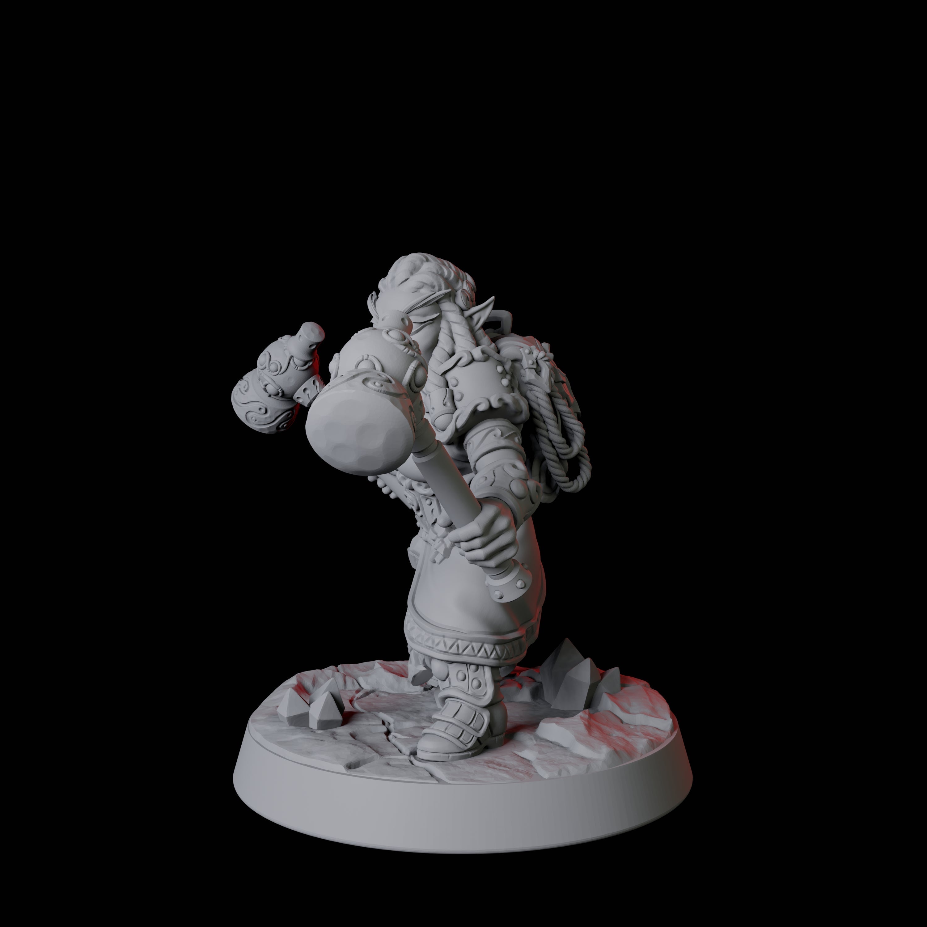 Gnome Miner F Miniature for Dungeons and Dragons, Pathfinder or other TTRPGs