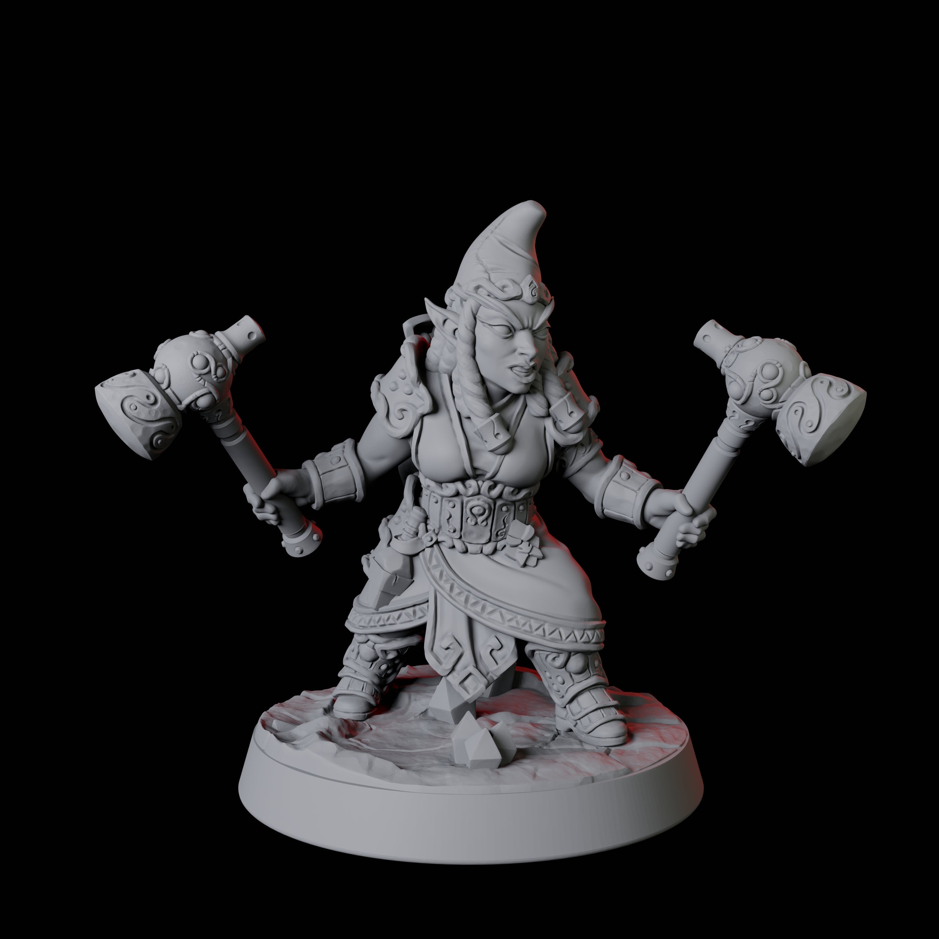 Gnome Miner F Miniature for Dungeons and Dragons, Pathfinder or other TTRPGs