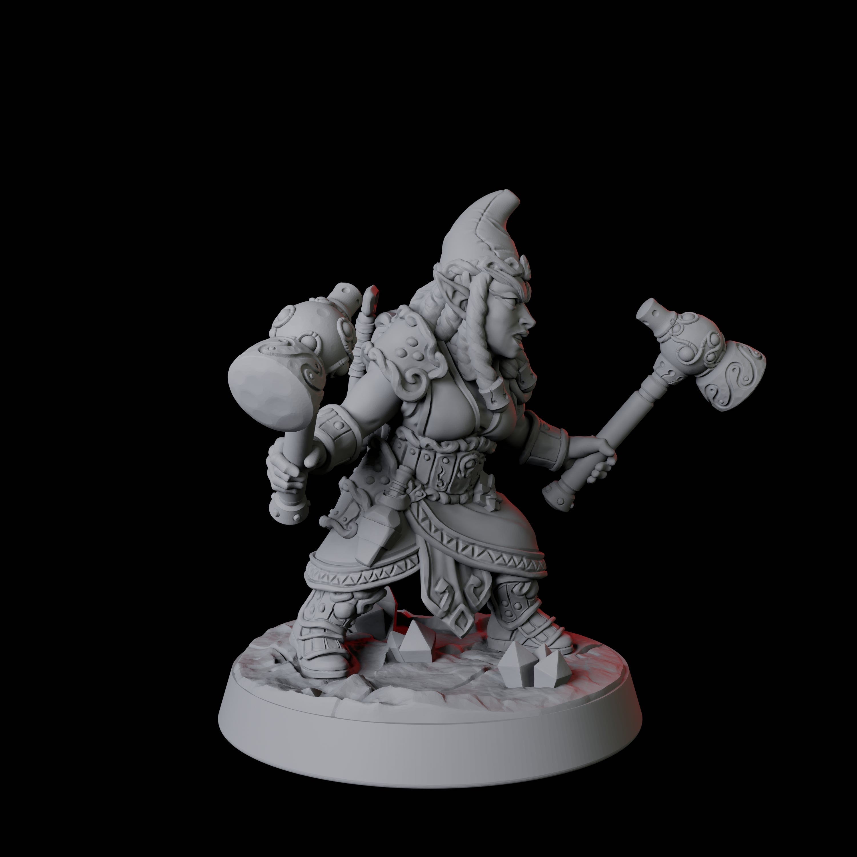 Gnome Miner F Miniature for Dungeons and Dragons, Pathfinder or other TTRPGs