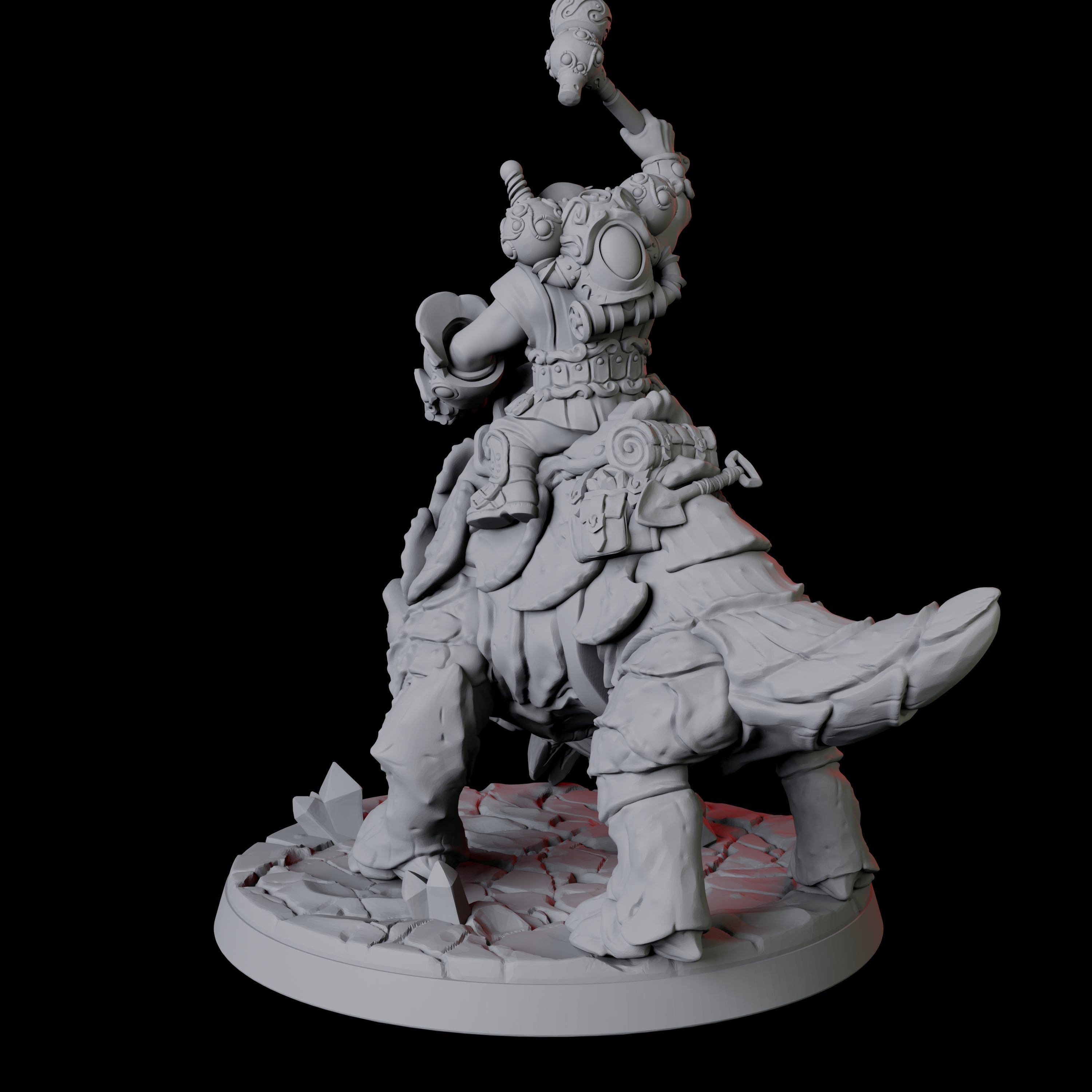 Gnome Rider A Miniature for Dungeons and Dragons, Pathfinder or other TTRPGs