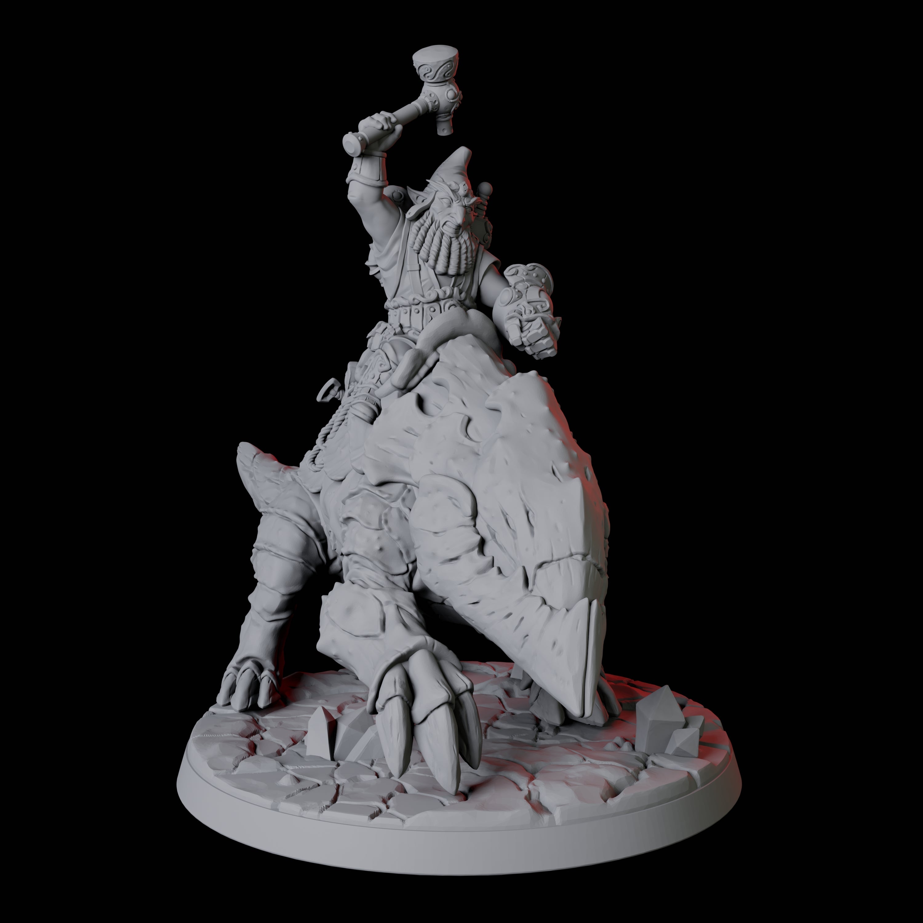 Gnome Rider A Miniature for Dungeons and Dragons, Pathfinder or other TTRPGs