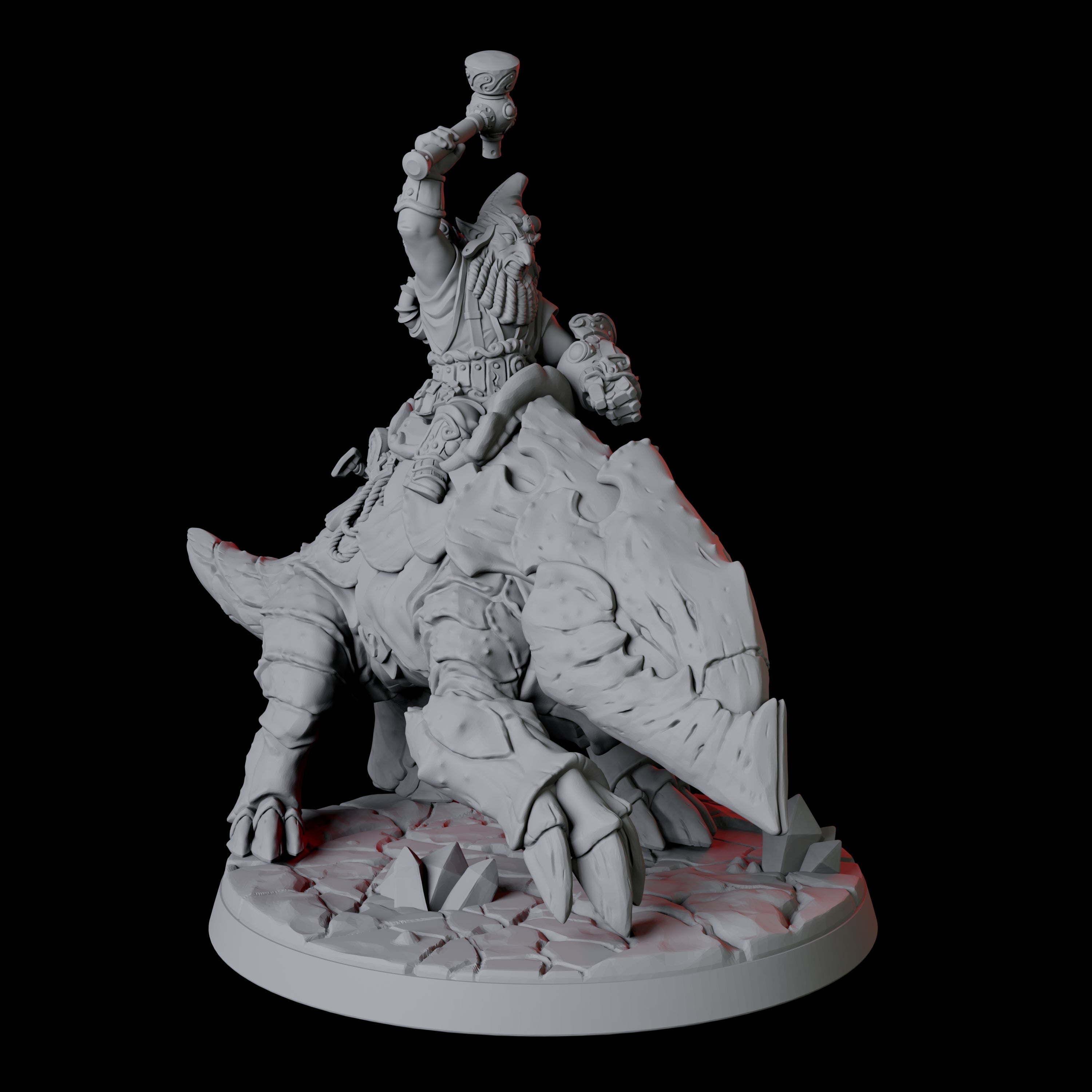 Gnome Rider A Miniature for Dungeons and Dragons, Pathfinder or other TTRPGs