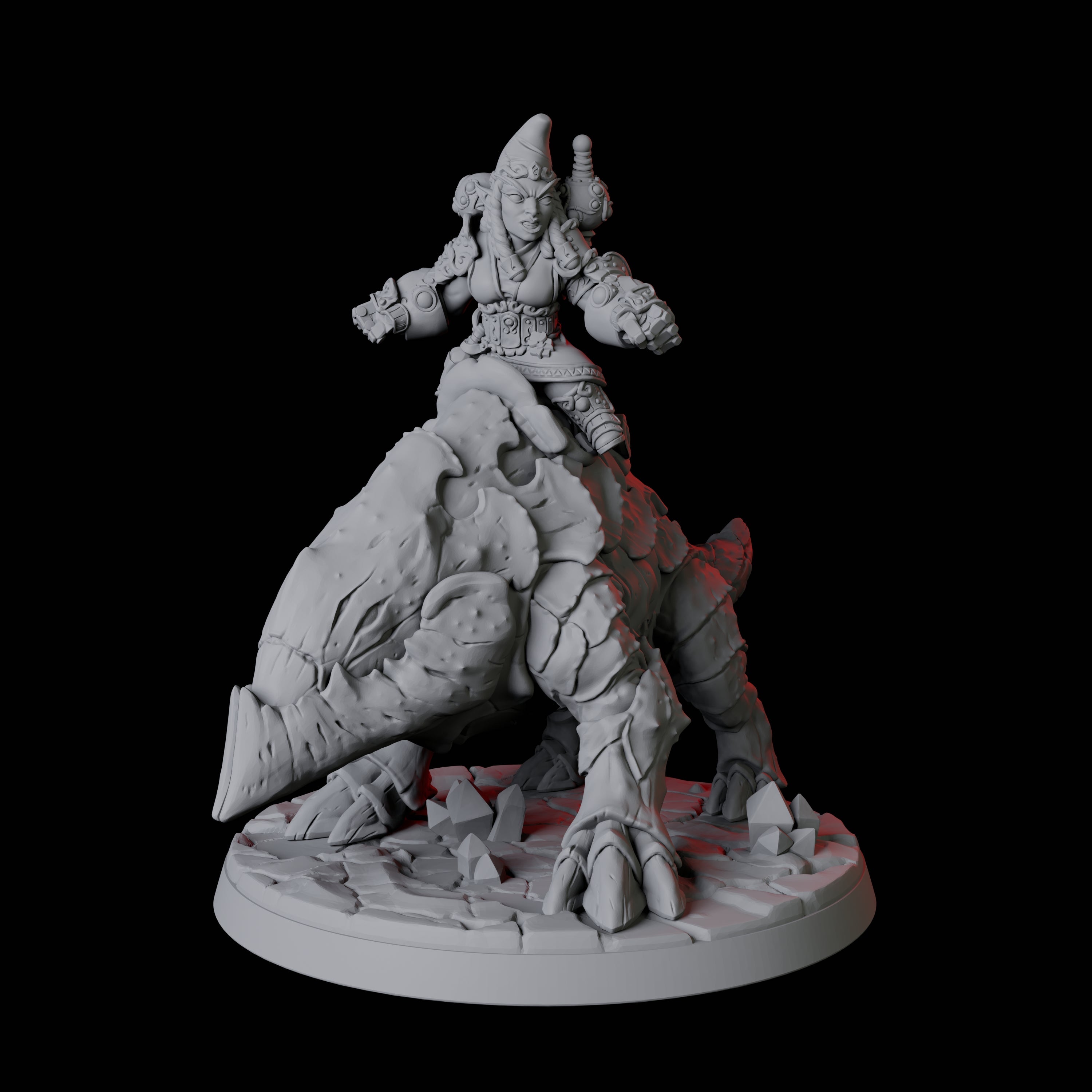 Gnome Rider Army Miniature for Dungeons and Dragons, Pathfinder or other TTRPGs