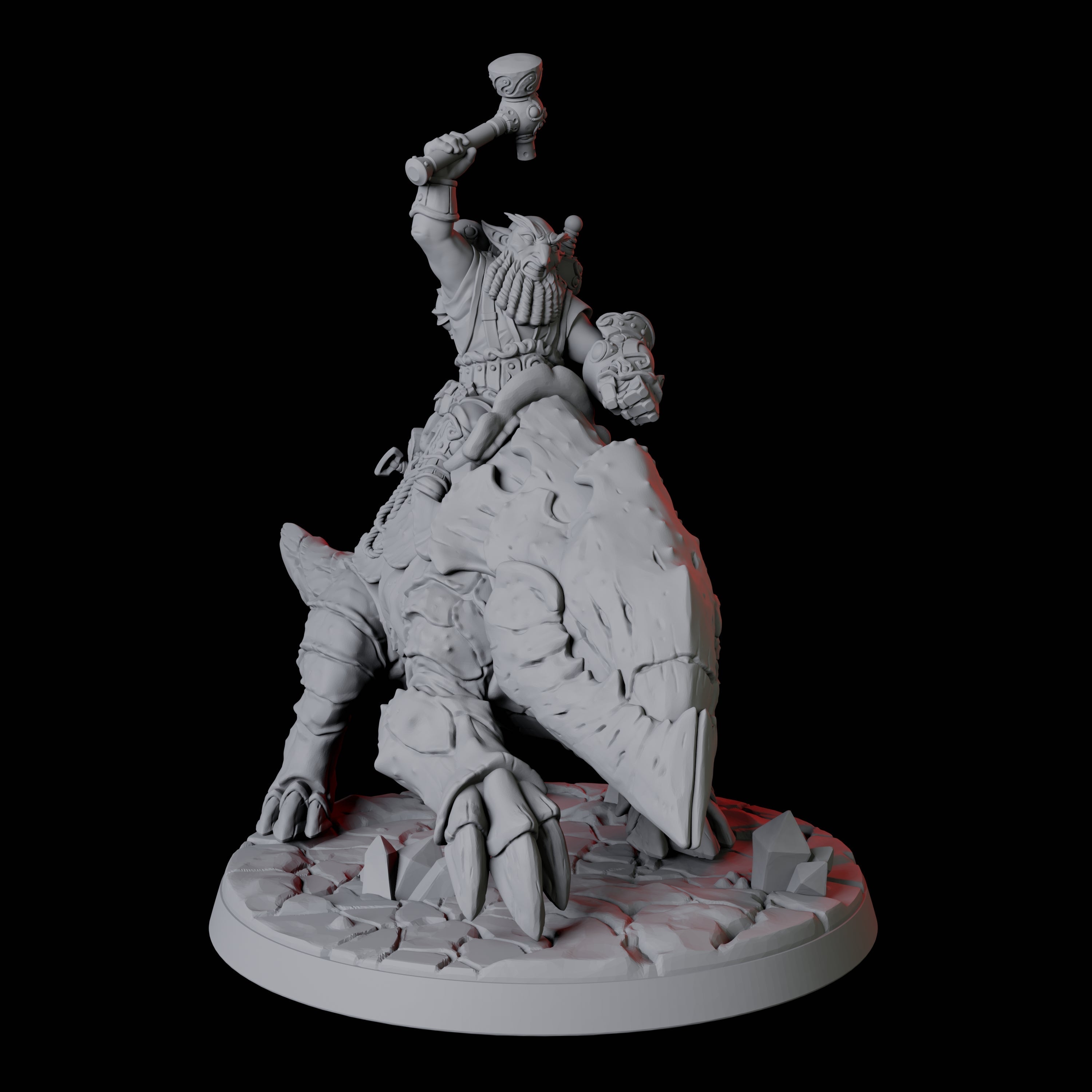 Gnome Rider Army Miniature for Dungeons and Dragons, Pathfinder or other TTRPGs